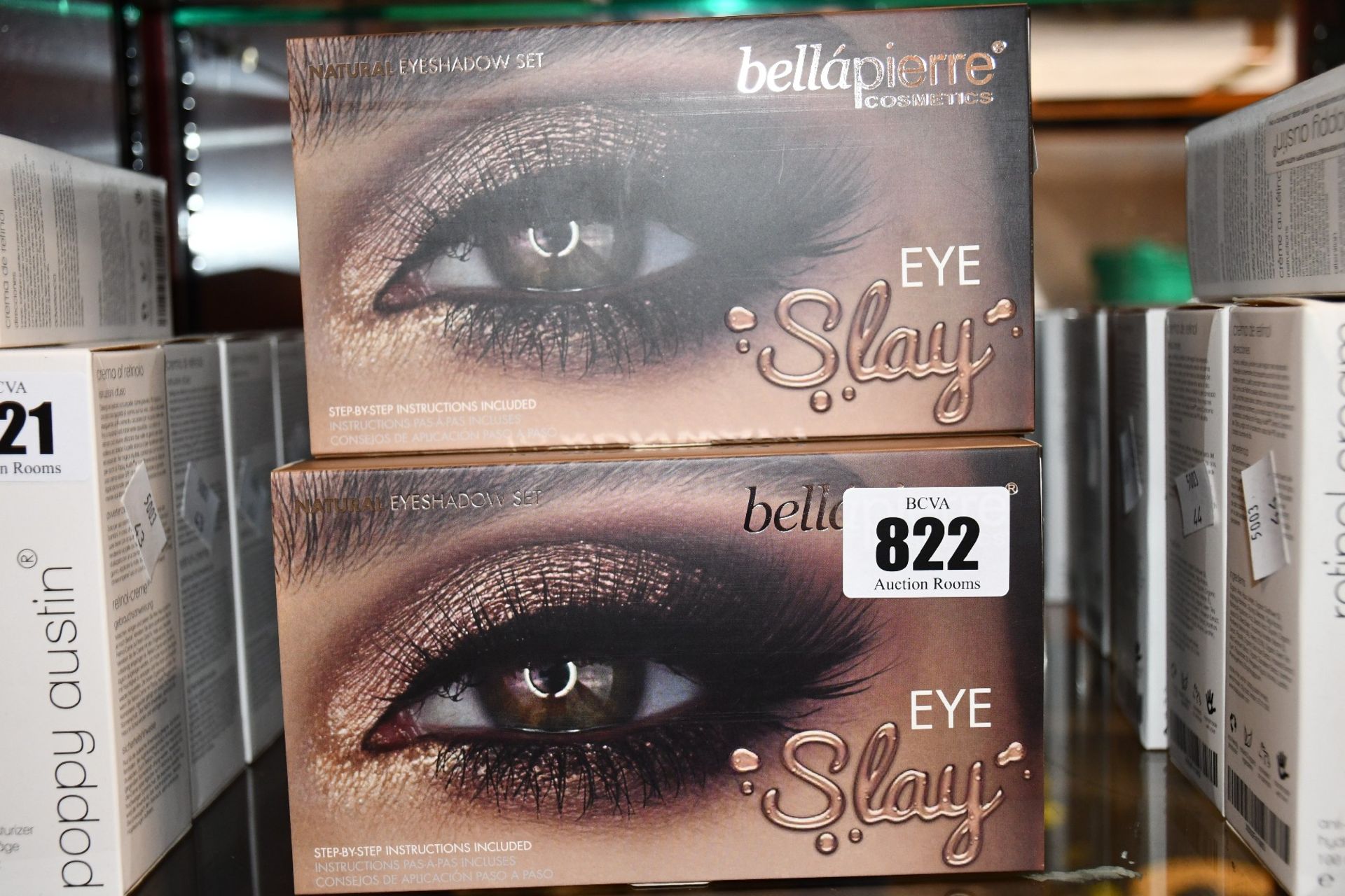 Twelve Bellapierre Cosmetics Natural Sally eyeshadow sets.