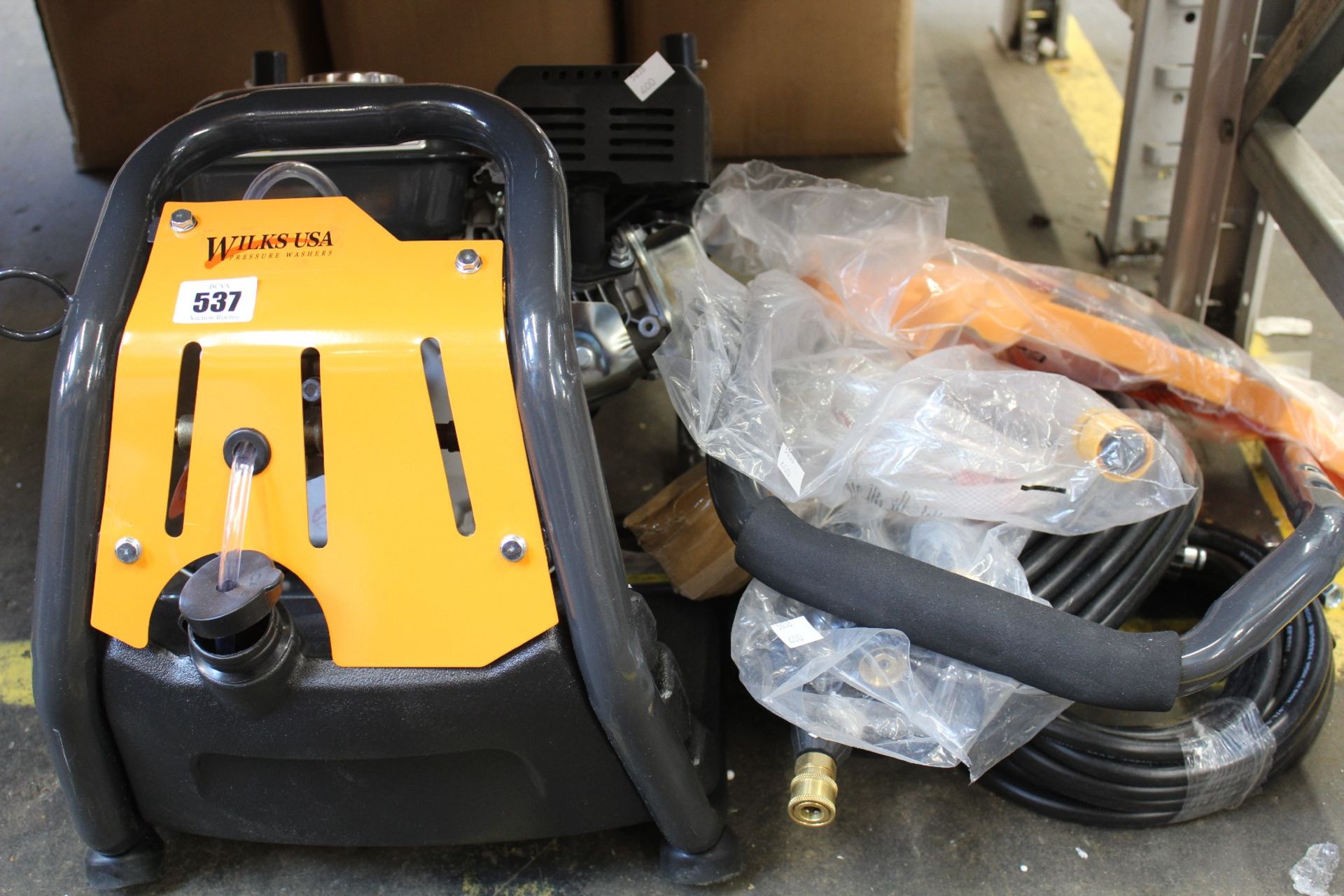 A Wilks USA TX750i pressure washer (Item may be incomplete, viewing recommended).