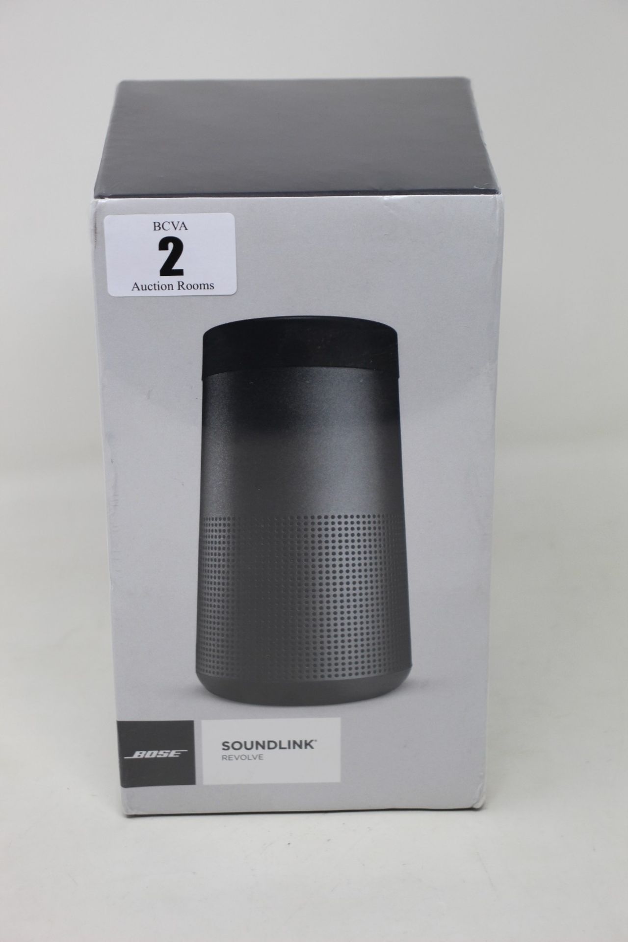 A boxed as new Bose Soundlink Revolve Bluetooth Speaker.