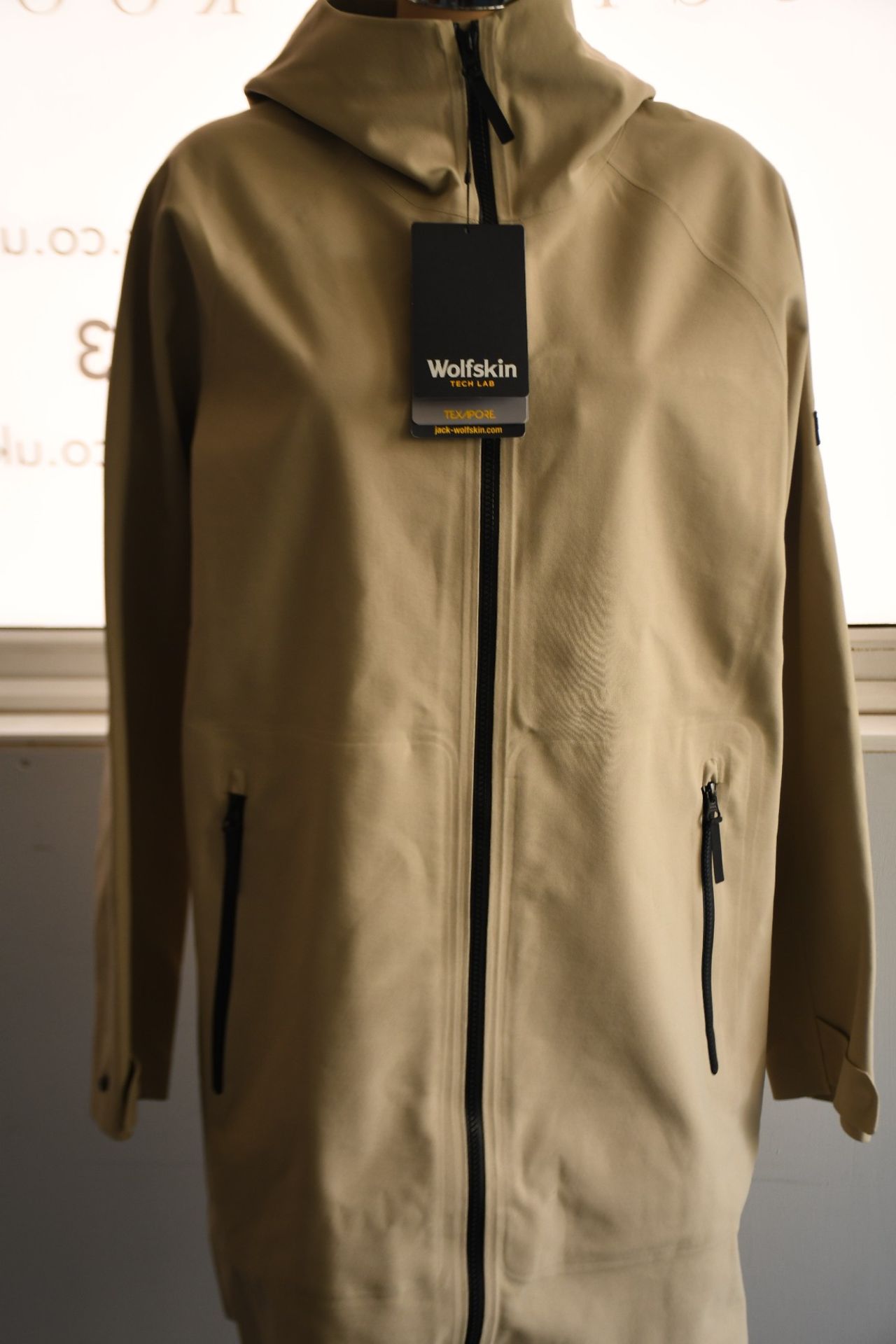 An as new Jack Wolfskin The Storm Shell jacket in almond (M).