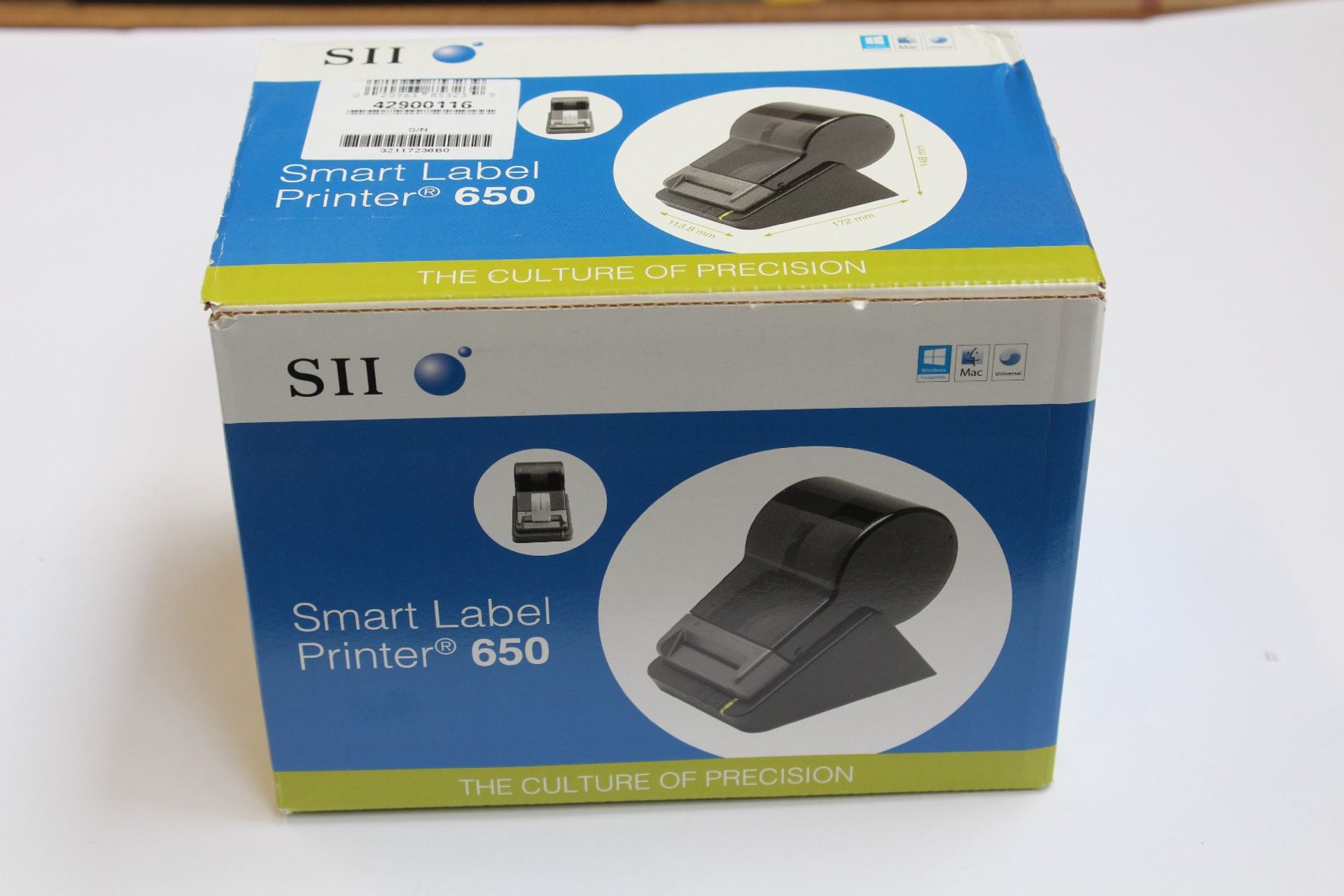 Four boxed as new Seiko SII Smart Label Printer 650.
