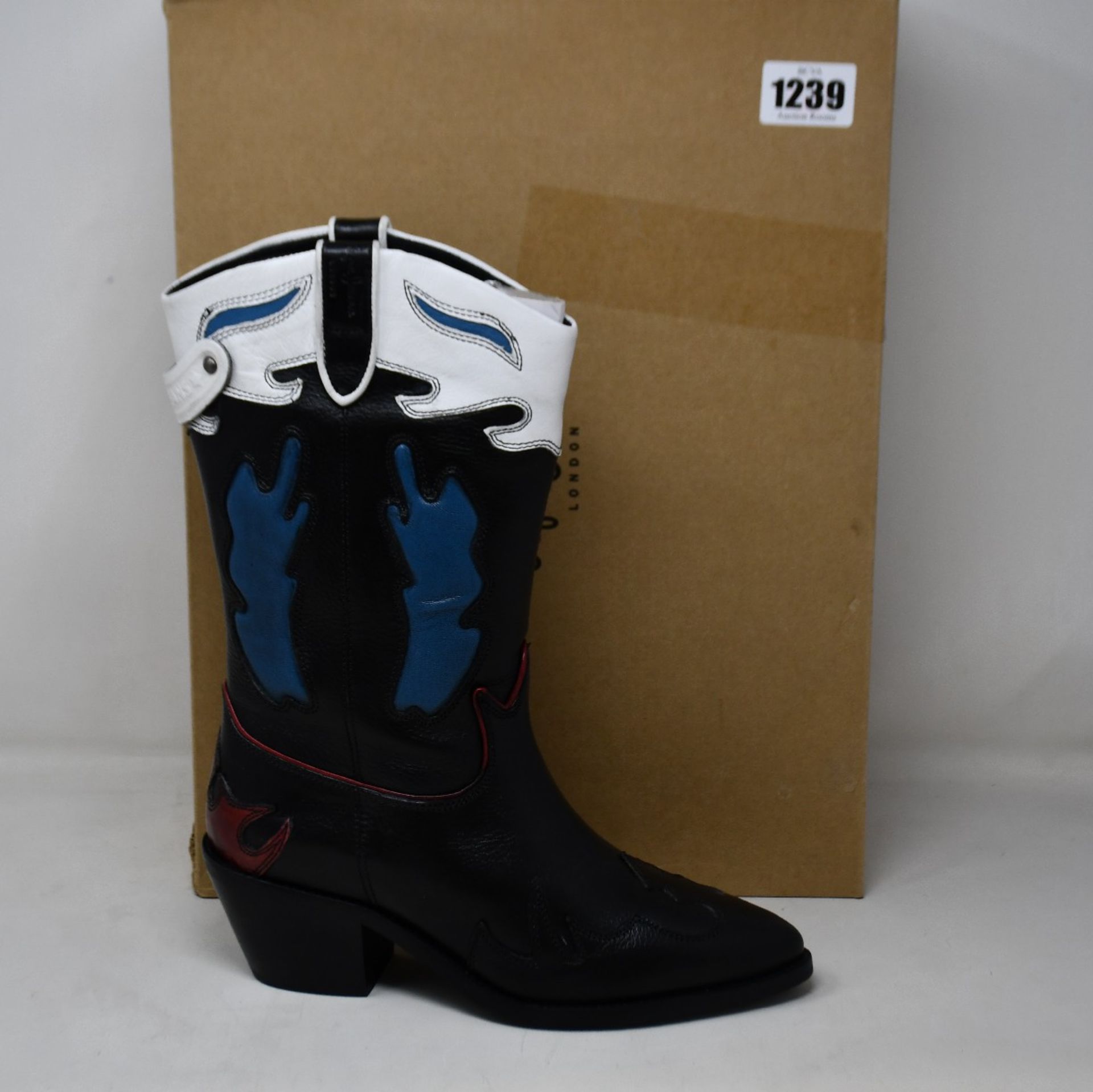 A pair of women's as new Pepe Jeans London western mid boots (EU 38).