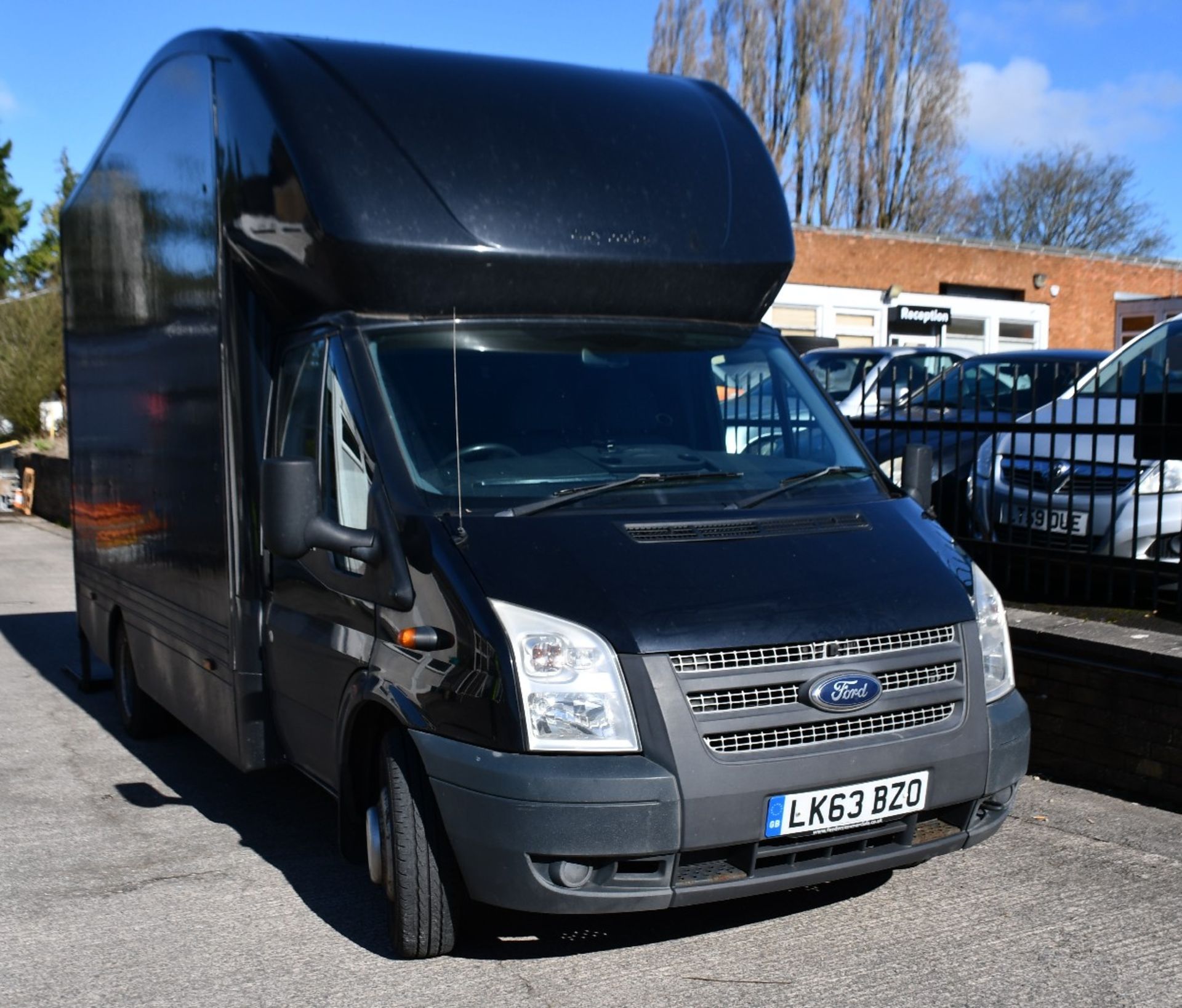 A 2013 Ford Transit 350 LWB diesel with Luton and tail lift, manual, engine 2200, approximately