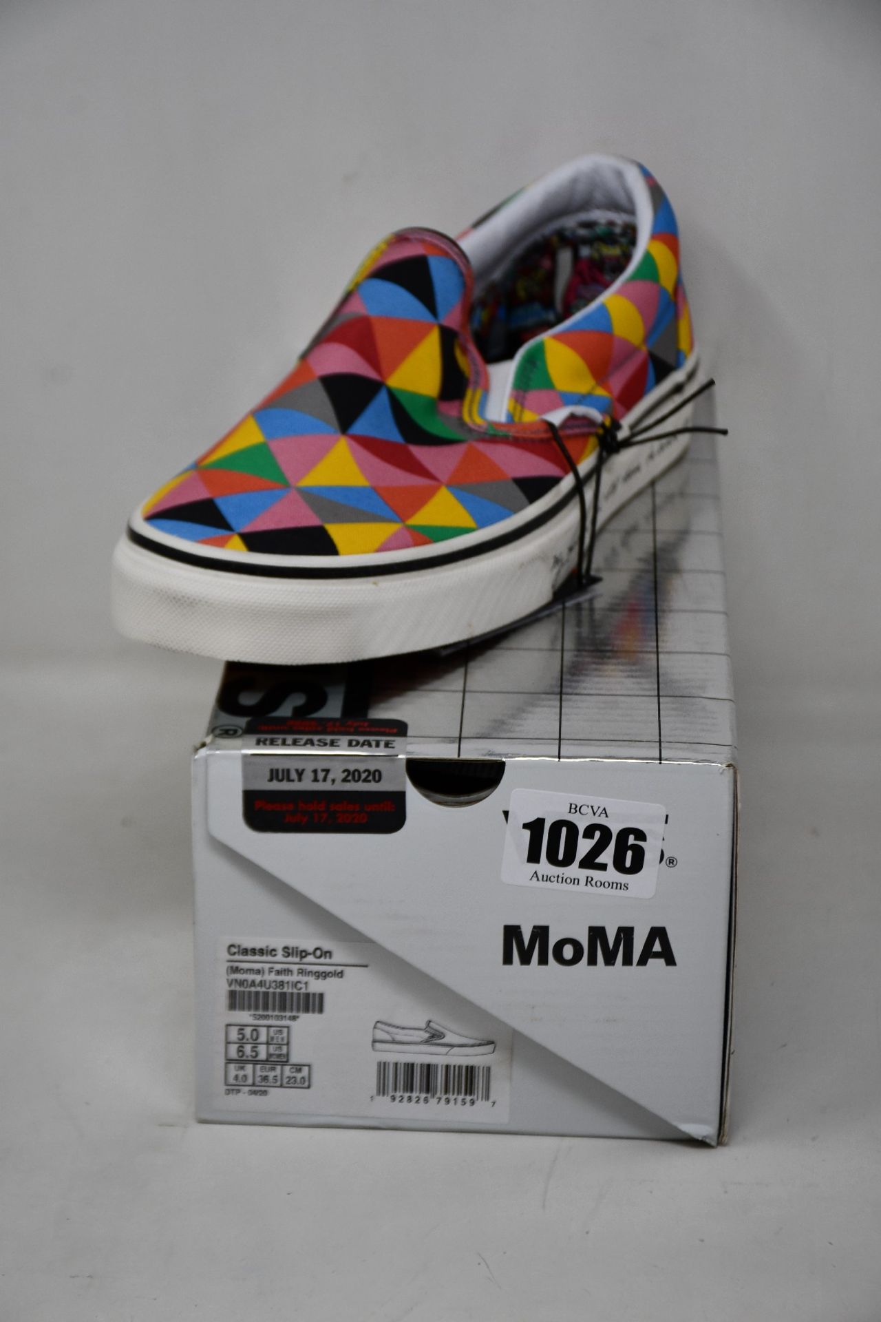 A pair of as new Vans MoMA Faith Ringgold sneakers (UK 4).