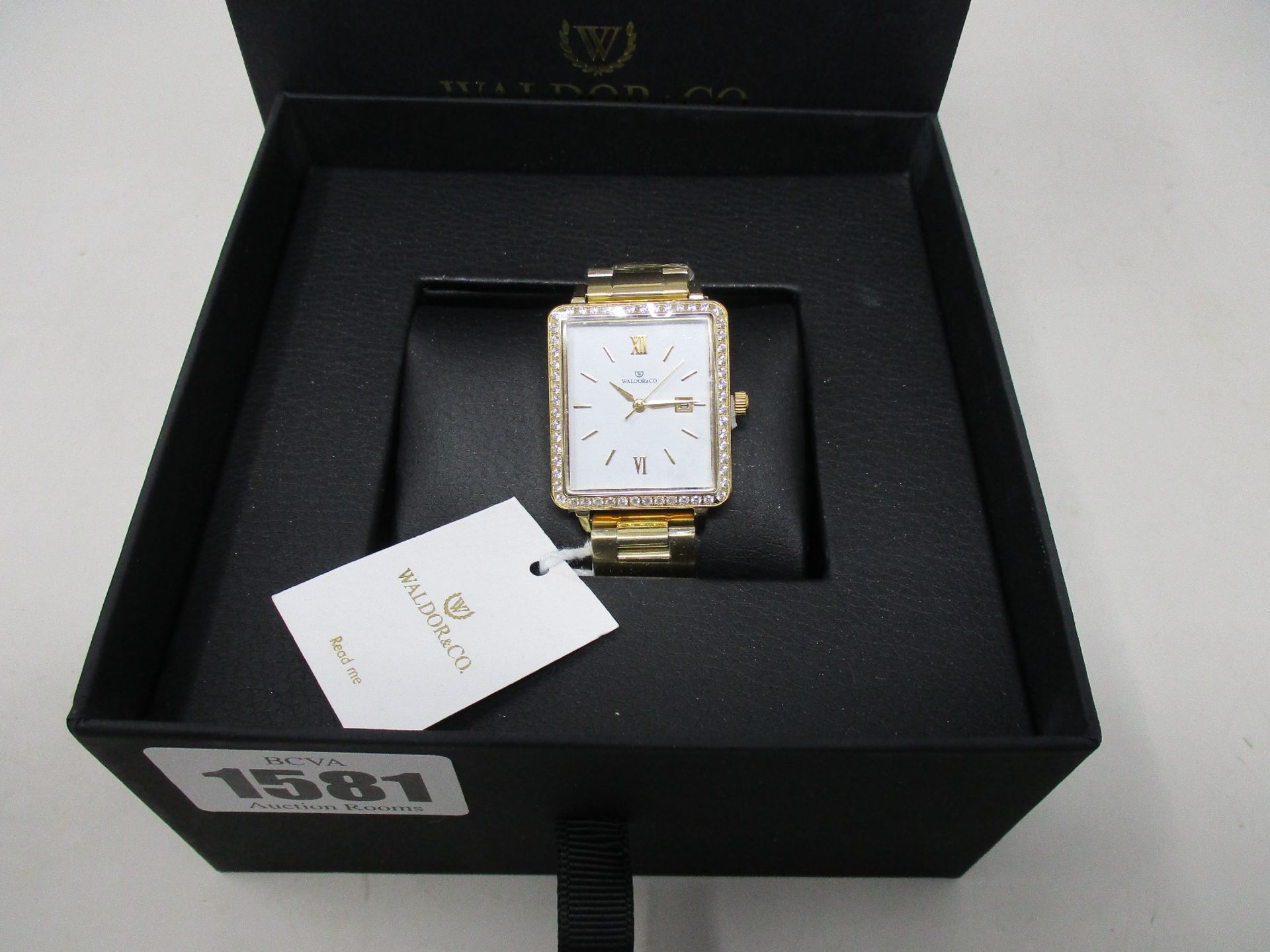 A boxed as new Waldorf & Co Delight 32 Mayfair watch.