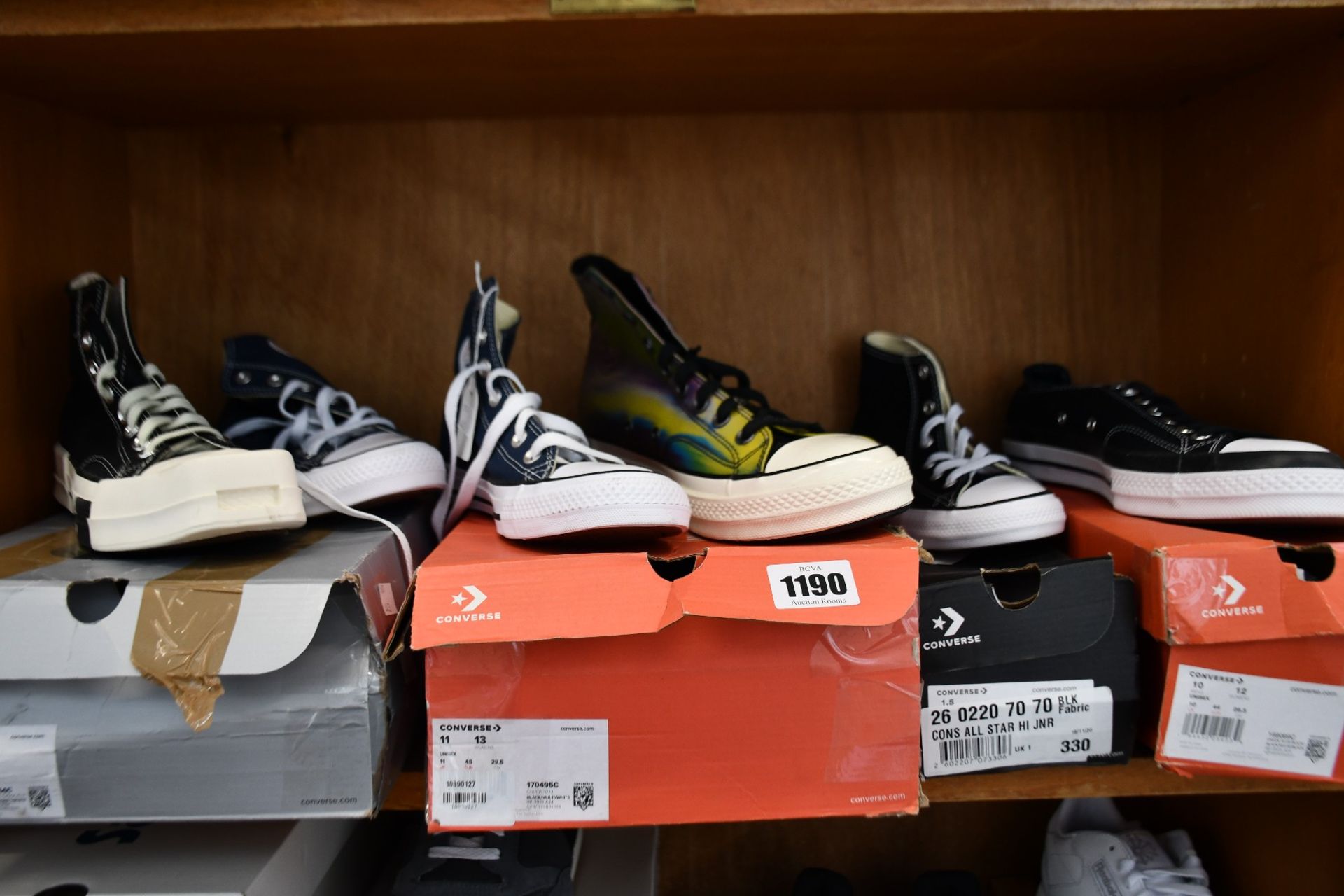 Five pairs of as new Converse footwear (One pair unboxed).