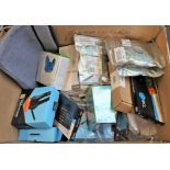 COLLECTION ONLY: A box of assorted new and pre-owned electronic items and accessories (All items