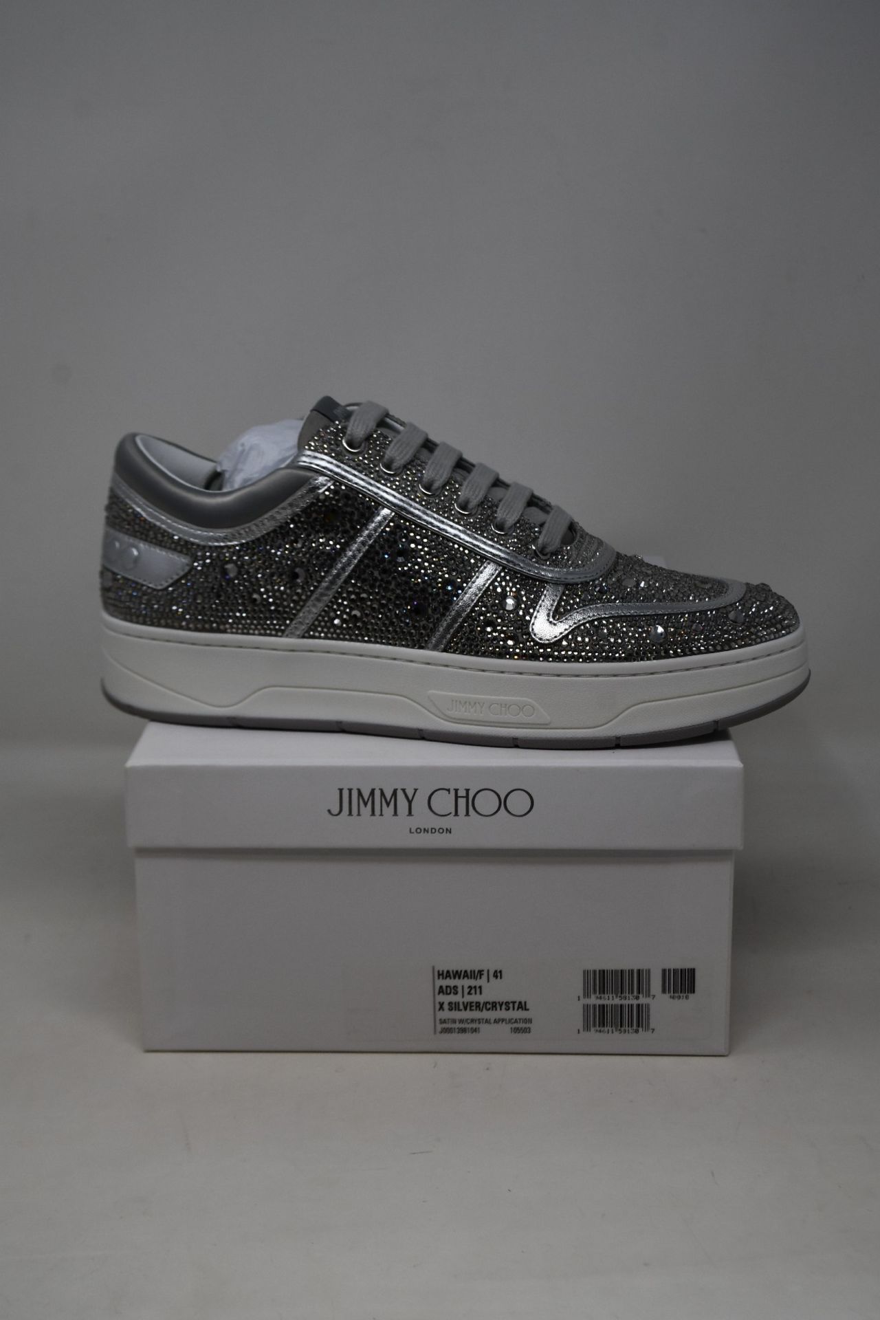 A pair of as new Jimmy Choo Hawaii sneakers (EU 41).