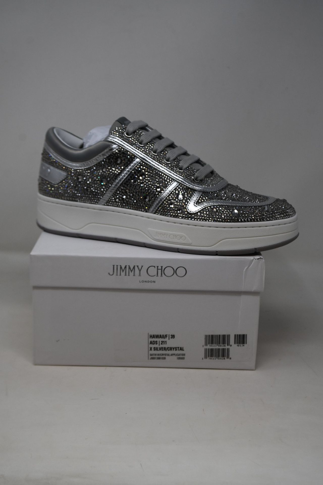 A pair of as new Jimmy Choo Hawaii sneakers (EU 39).