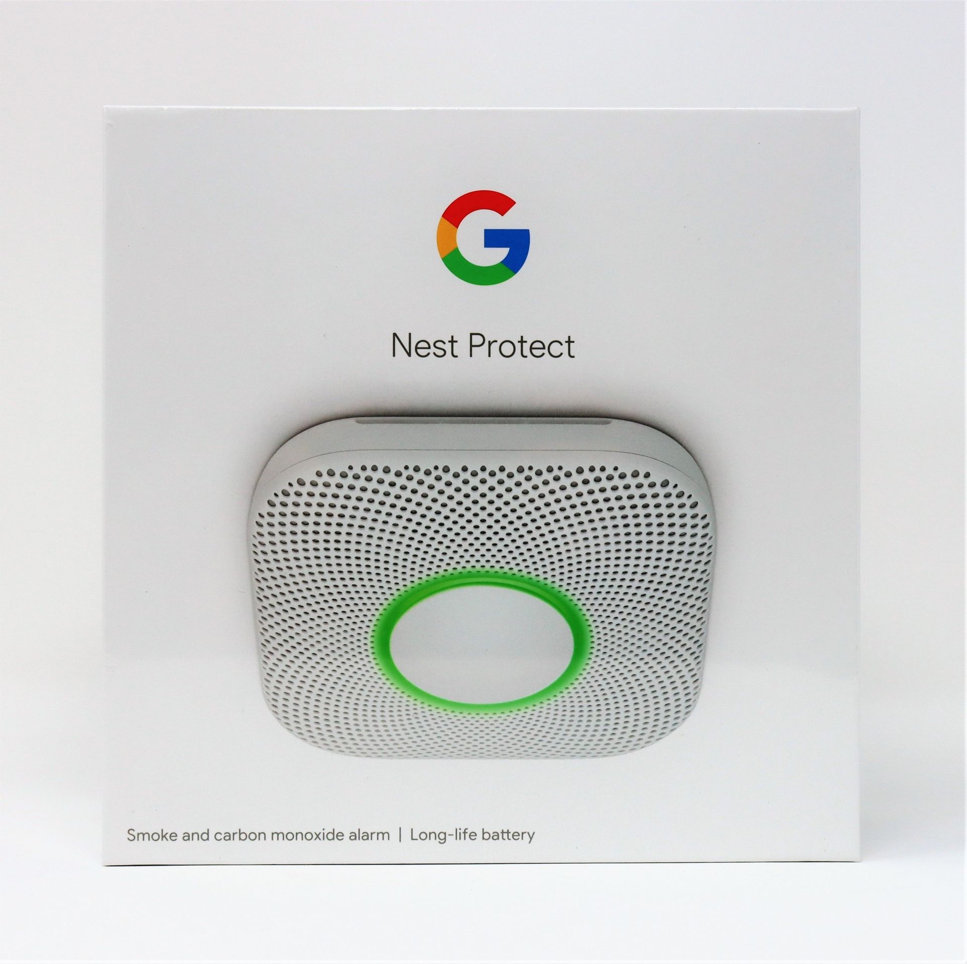 A boxed as new Nest Protect Smoke & Carbon Monoxide Alarm (M/N: A13) (Box sealed).