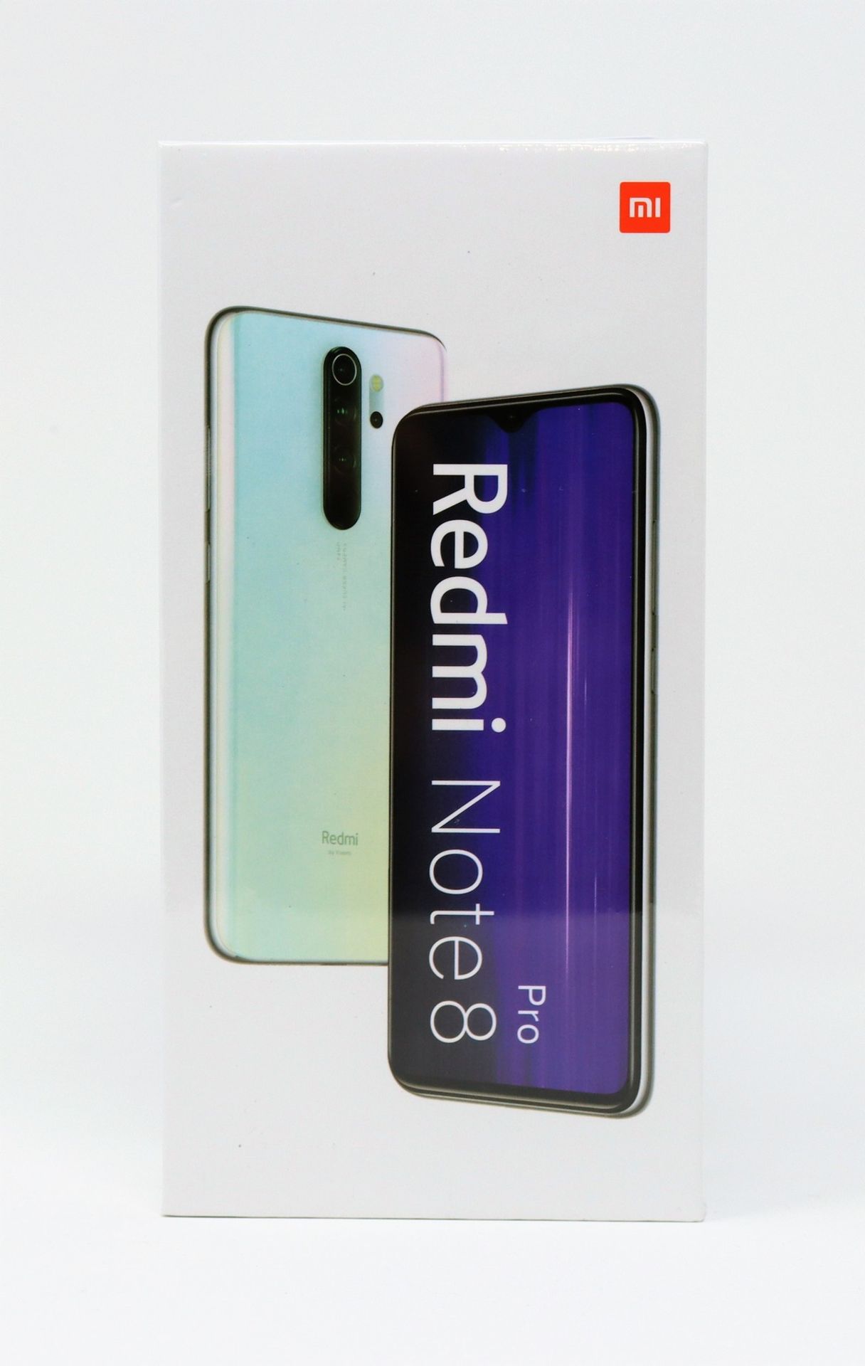 A boxed as new Xiaomi Redmi Note 8 Pro 6GB/128GB in Mineral Grey (Box sealed. Two pin plug).