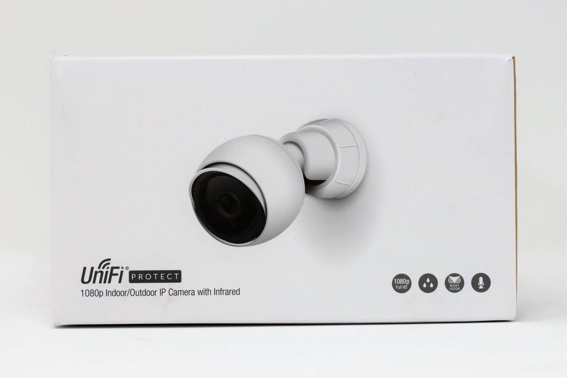 A boxed as new Ubiquiti UniFi Protect 1080p Indoor/Outdoor IP Camera with Infrared (UVC-G3-BULLET).