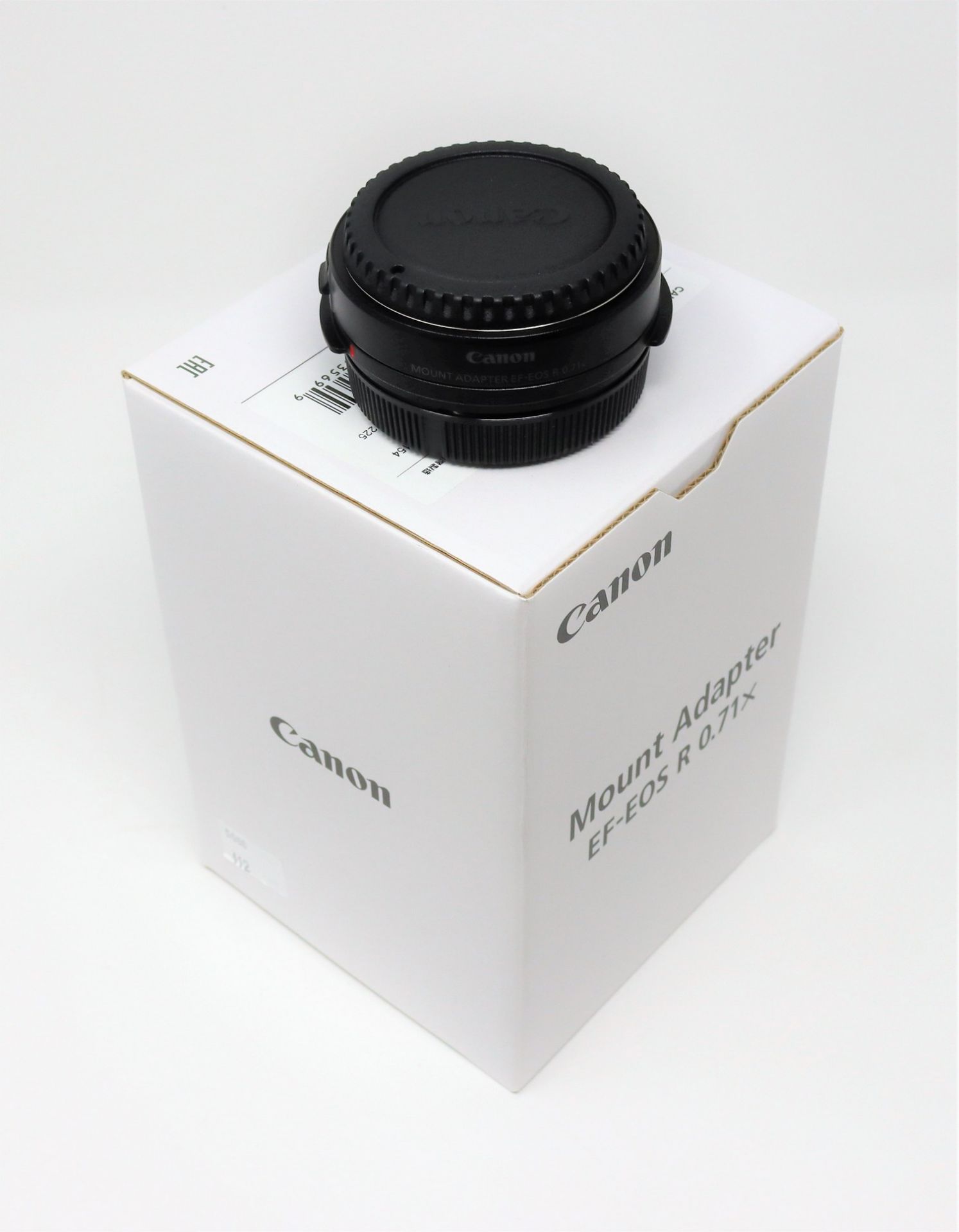 A boxed as new Canon EF-EOS R 0.71x Mount Adapter.