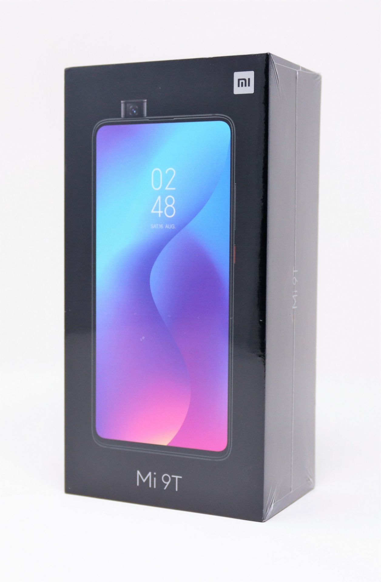 A boxed as new Xiaomi Mi 9T Dual LTE 128GB 6GB Smartphone in Carbon Black (Box sealed. 2-pin plug