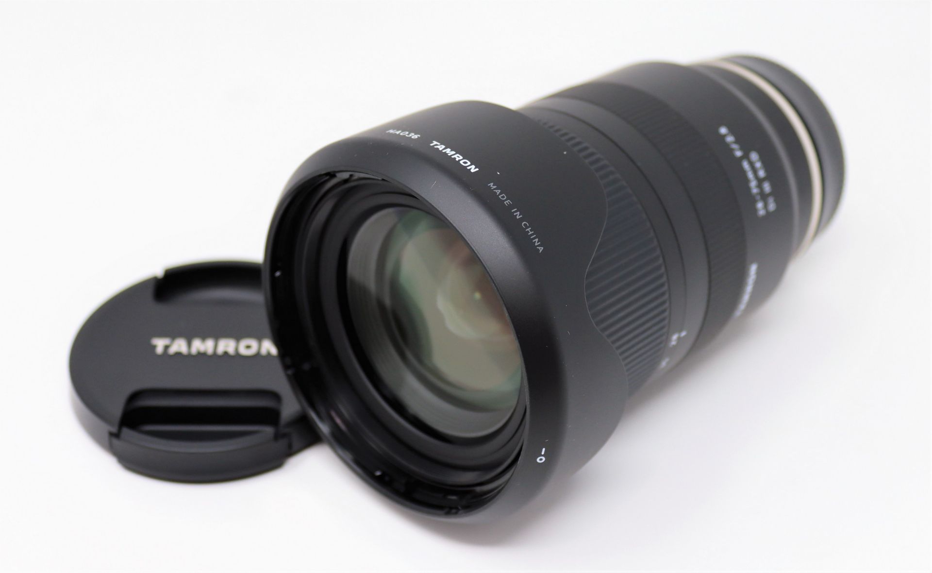 A boxed as new Tamron 28-75mm F2.8 RXD A036SF Lens for Sony Mirroless Cameras.