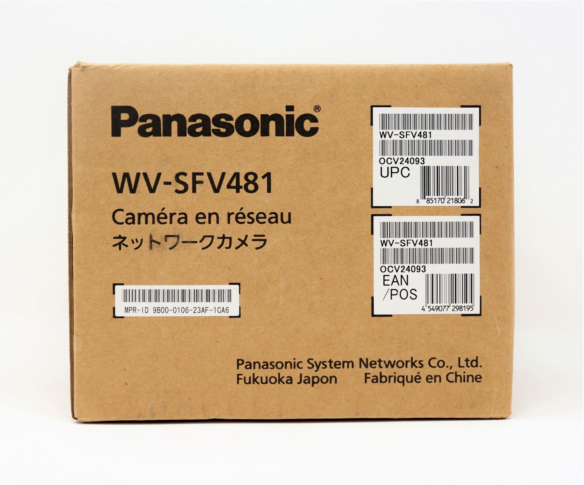A boxed as new Panasonic WV-SFV481 9MP 4K 360-degree Outdoor Fisheye Dome IP Security Camera (Box