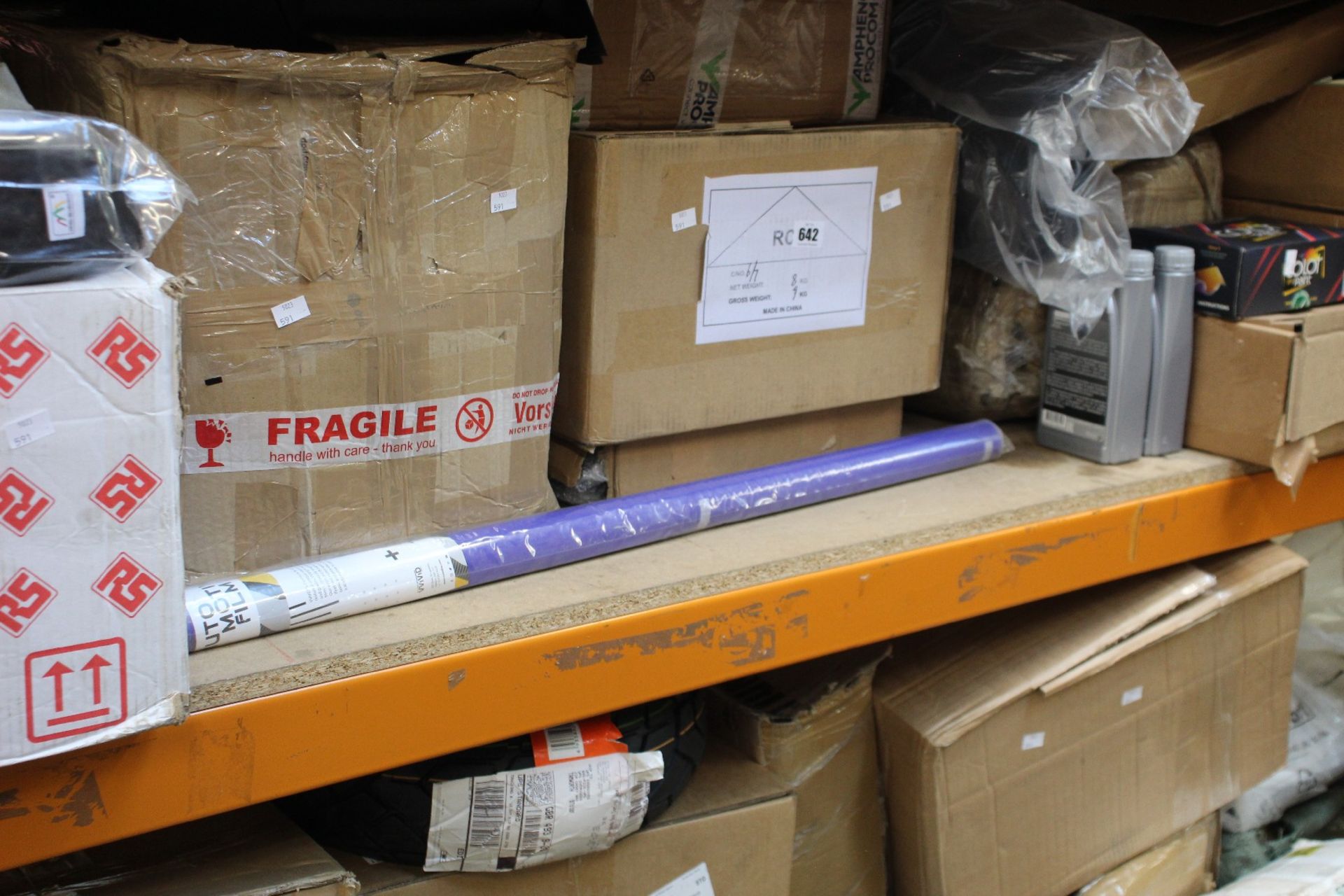 A large quantity of automotive parts and related items.