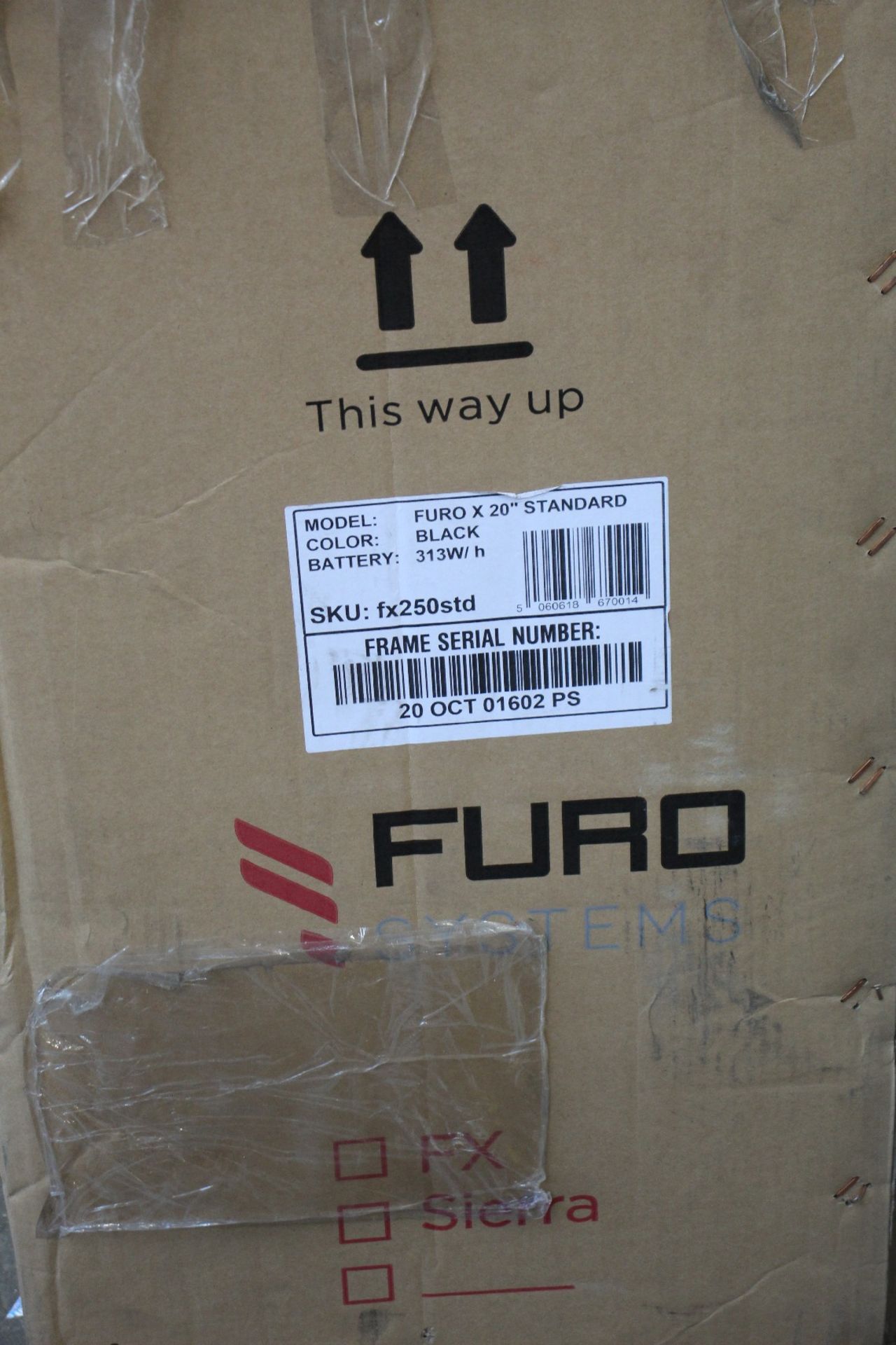 A Furo X Folding Electric Bike in black (Note: This item has not been assembled and may be