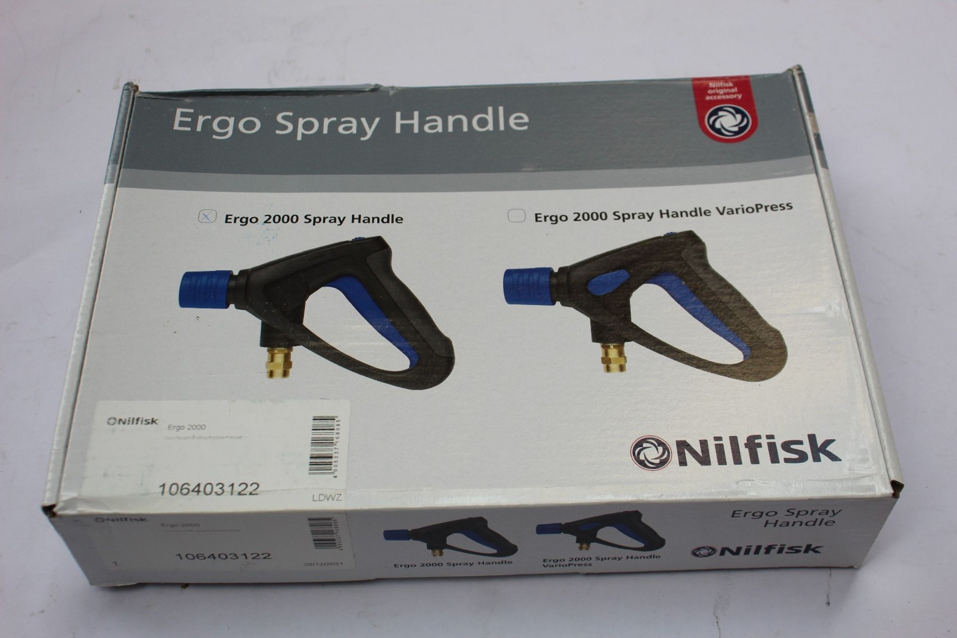 Four Nilfisk Ergo 2000 Gun/Spray Handles (106403122).