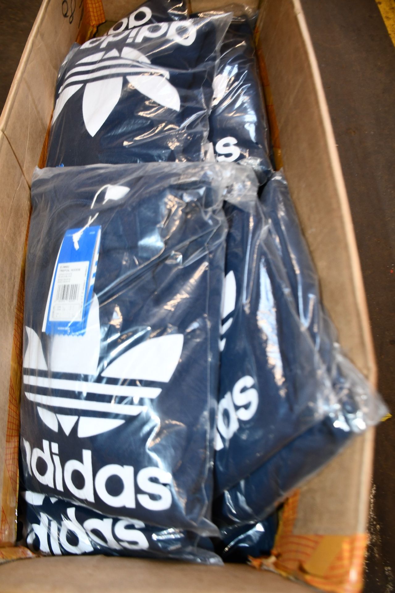 Ten as new Adidas Trefoil hoodies (L).