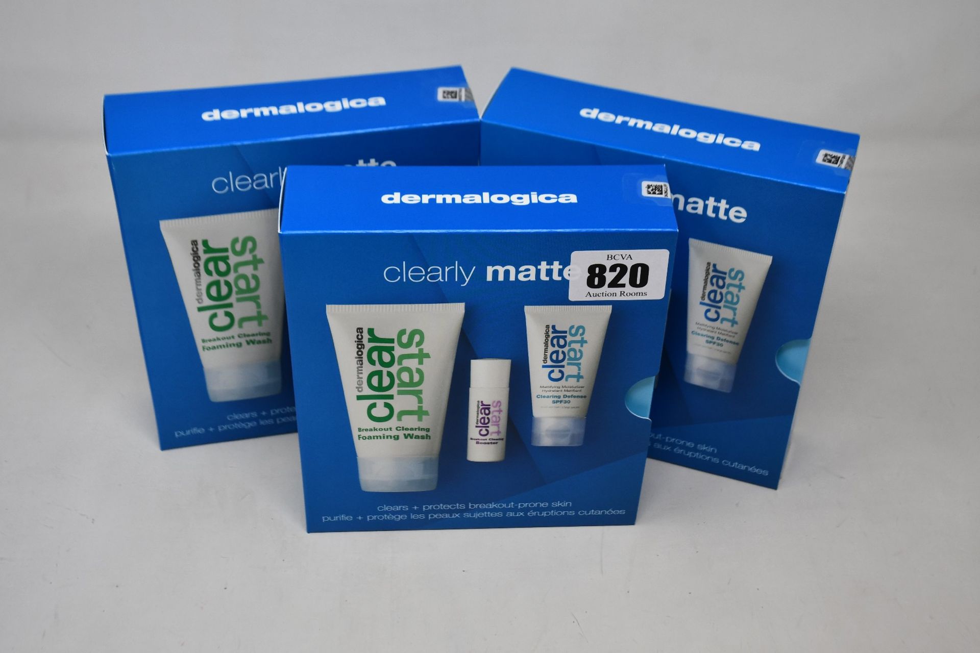 Eleven Dermalogica clearly matte clear start sets.