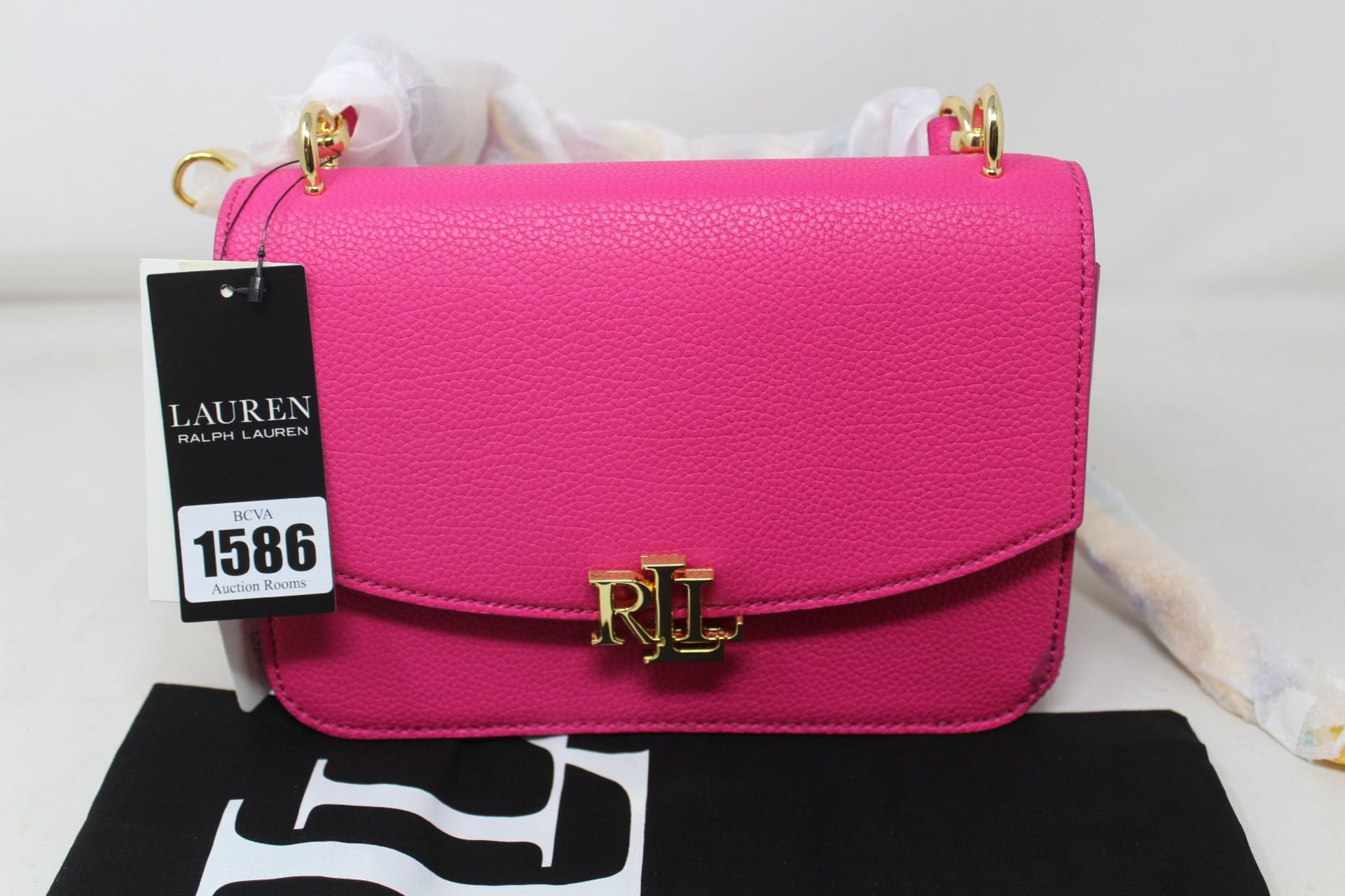 An as new Ralph Lauren Madison 22 bag in pink.