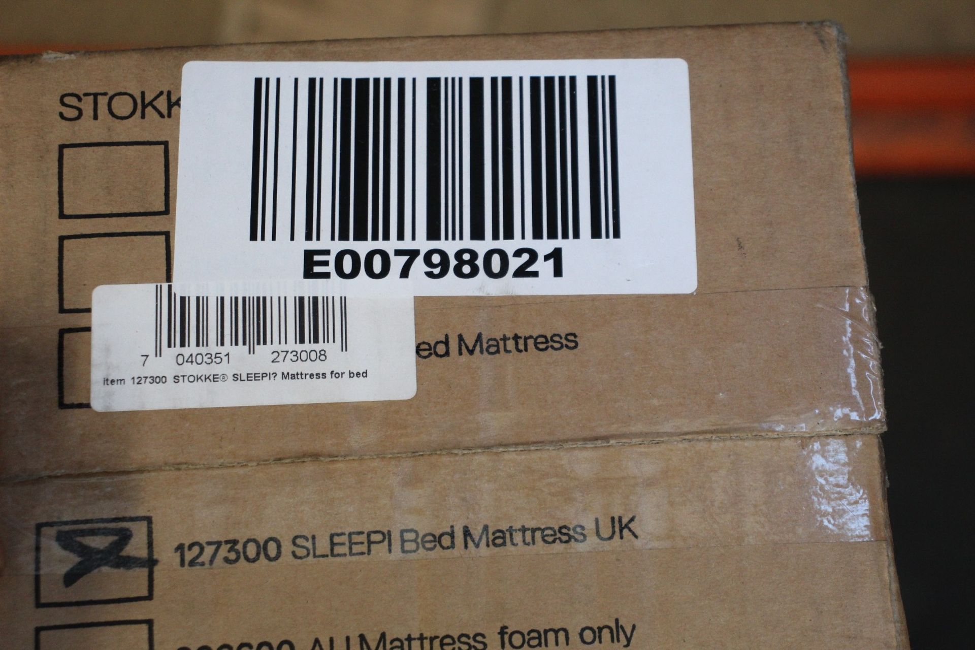 A boxed as new Stokke SLEEPI bed mattress (127300).