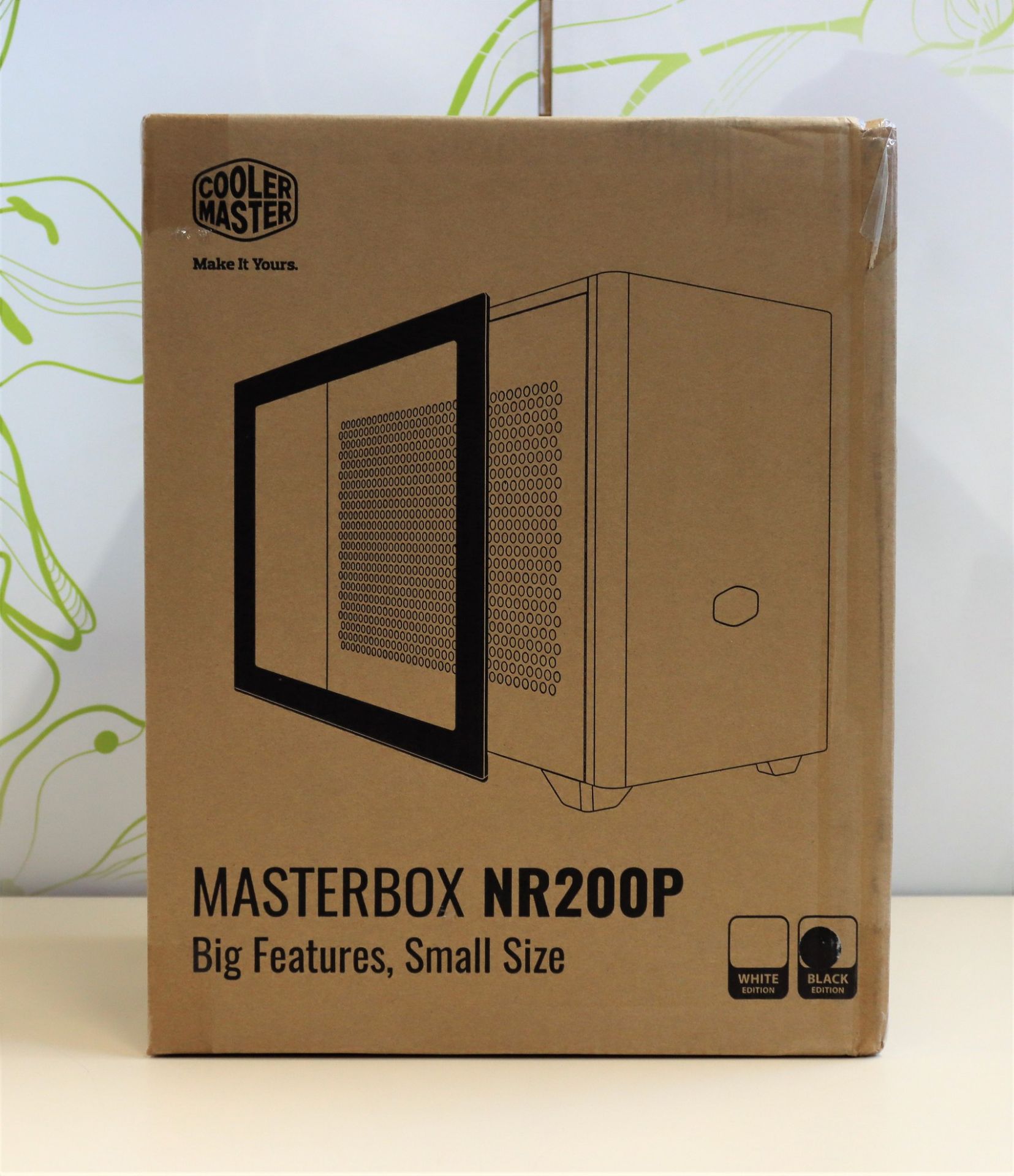 A boxed as new CoolerMaster MasterBox NR200P Mini-ITX Case in Black (M/N: MCB-NR200P-KGNN-S00) (