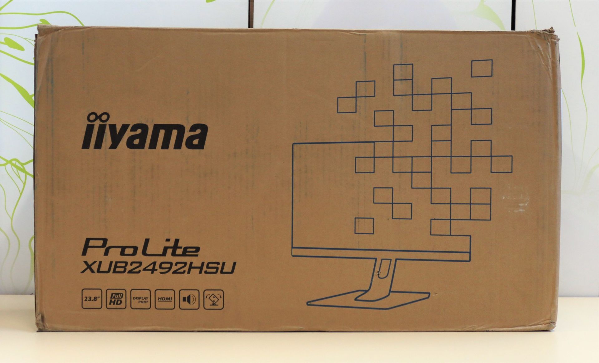 A boxed as new Iiyama Prolite XUB2492HSU 23.8" IPS FHD Monitor in White (PN: XUB2492HSU-W1 D) (Box