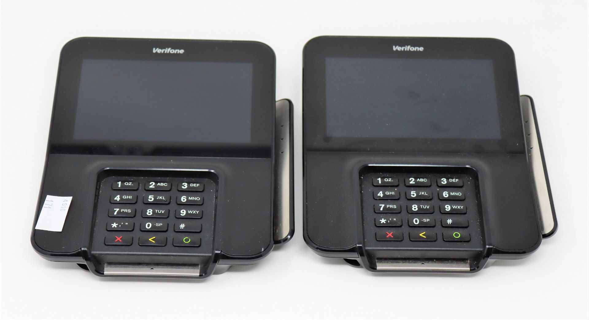 Two pre-owned Verifone MX400 Wi-Fi/Bluetooth Payment Terminals.