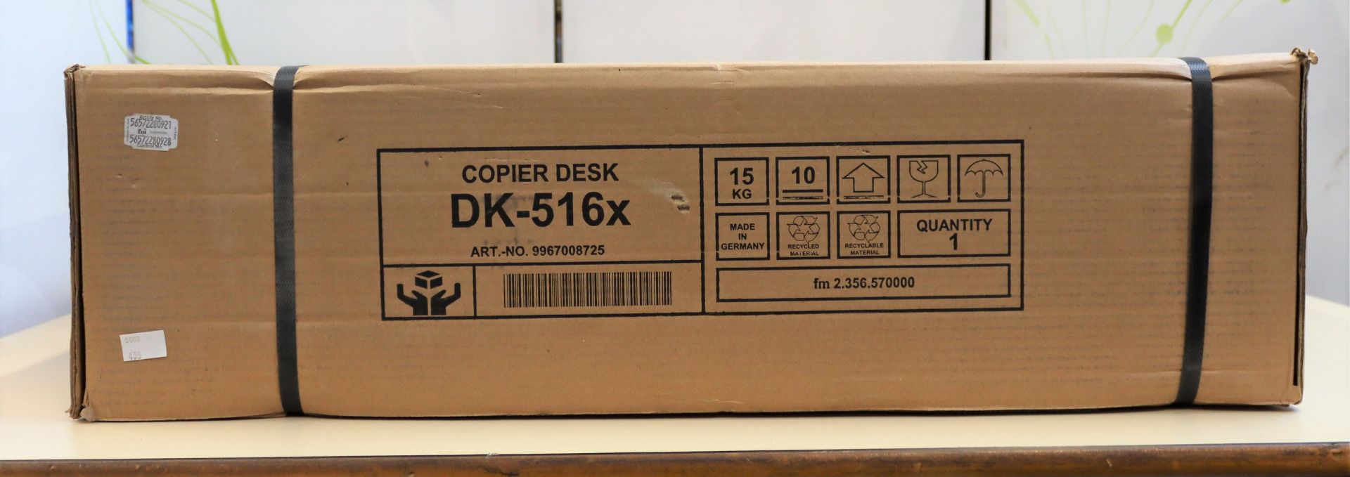 COLLECTION ONLY: Two boxed as new Konica Minolta DK-516x Copier Desks (Box sealed).