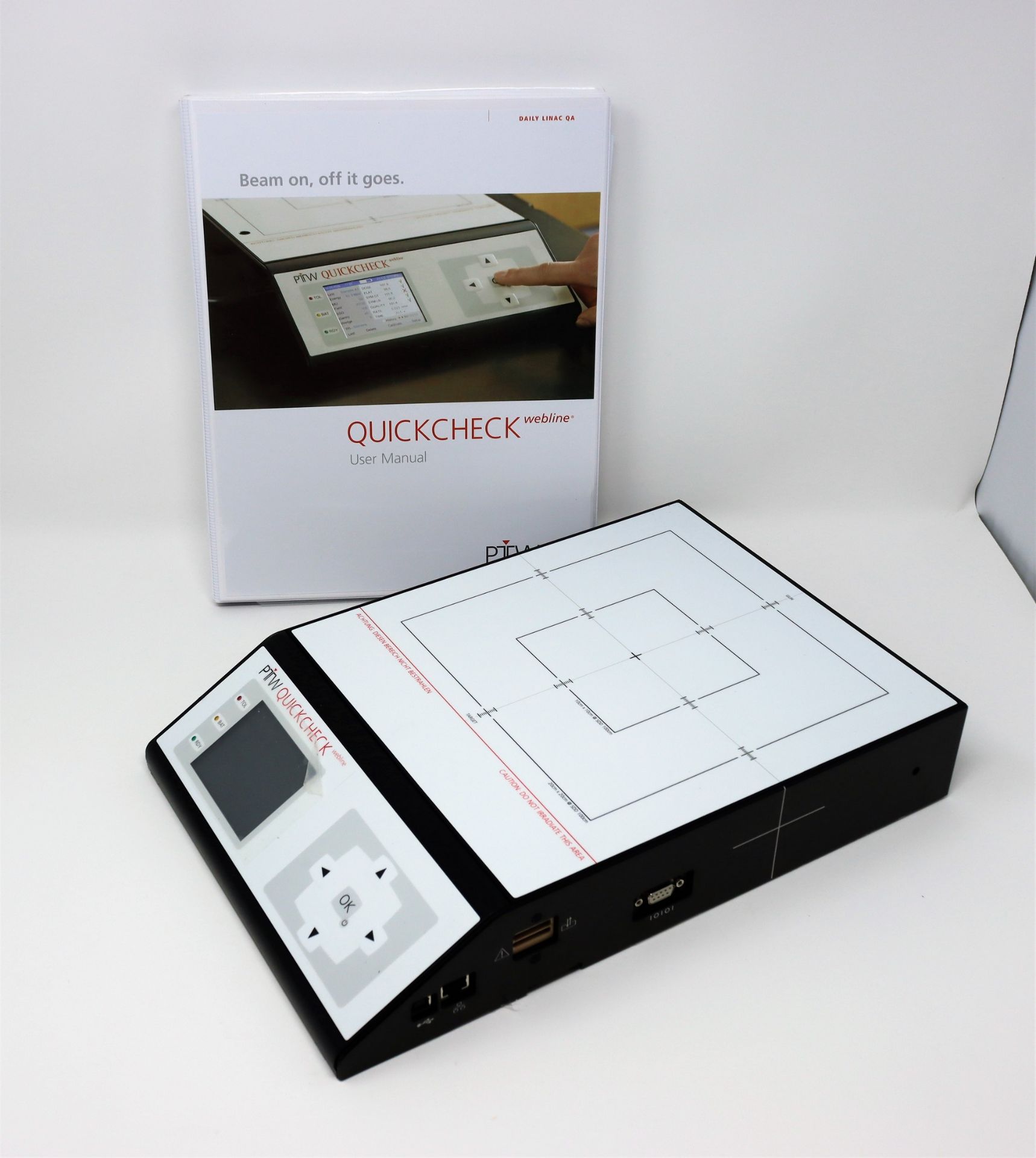 A boxed as new PTW QUICKCHECK Webline (REF: T42031), an as new PTW QUICKCHECK FFF Compensator X10...