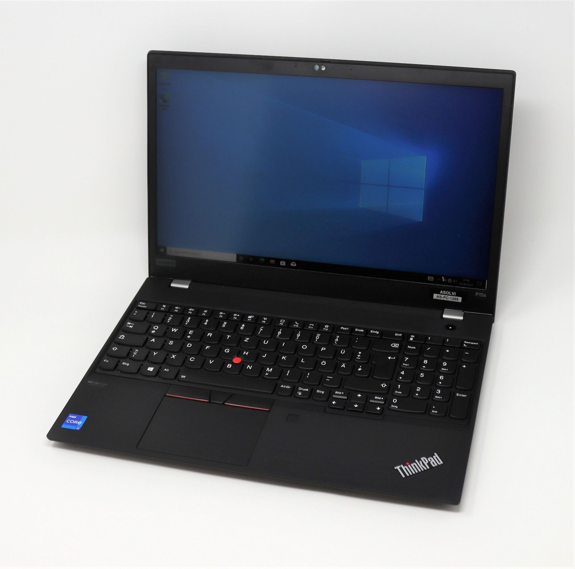 A pre-owned, boxed Lenovo ThinkPad P15s (Gen 2i) 15" laptop with Intel Core i7-1165G7 CPU, 32GB