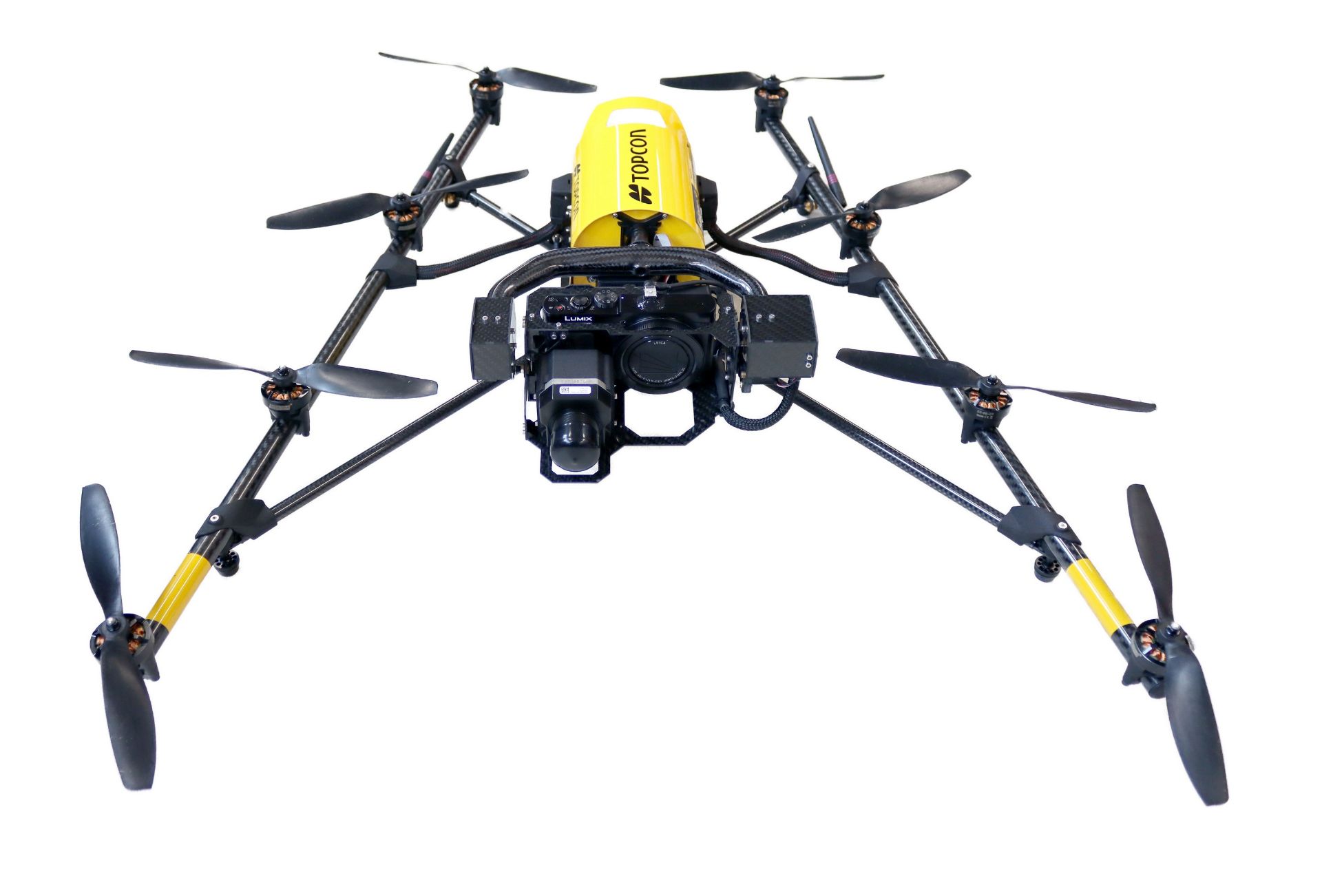 A pre-owned Topcon Falcon 8 Commercial Drone with InspectionPro payload (Infrared imaging) and loads
