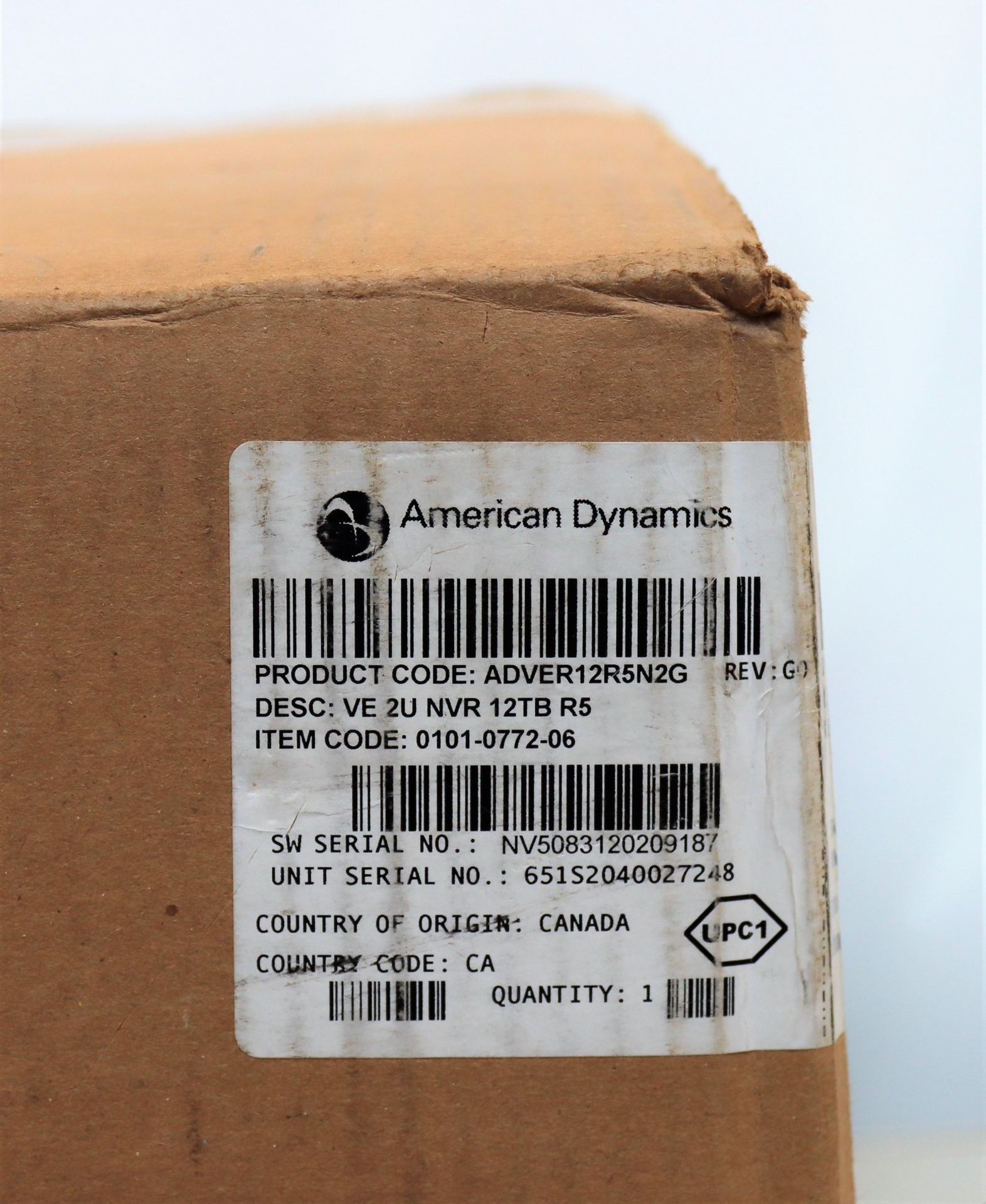 COLLECTION ONLY: A boxed as new American Dynamics VideoEdge 64 Channel 2U 12TB RAID 5 Network