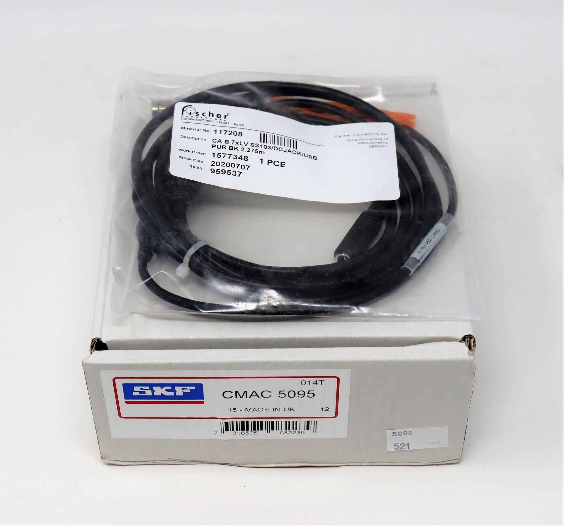 Five boxed as new SKF Microlog CMAC 5095 USB Communication/Power Splitter Cables (Individual