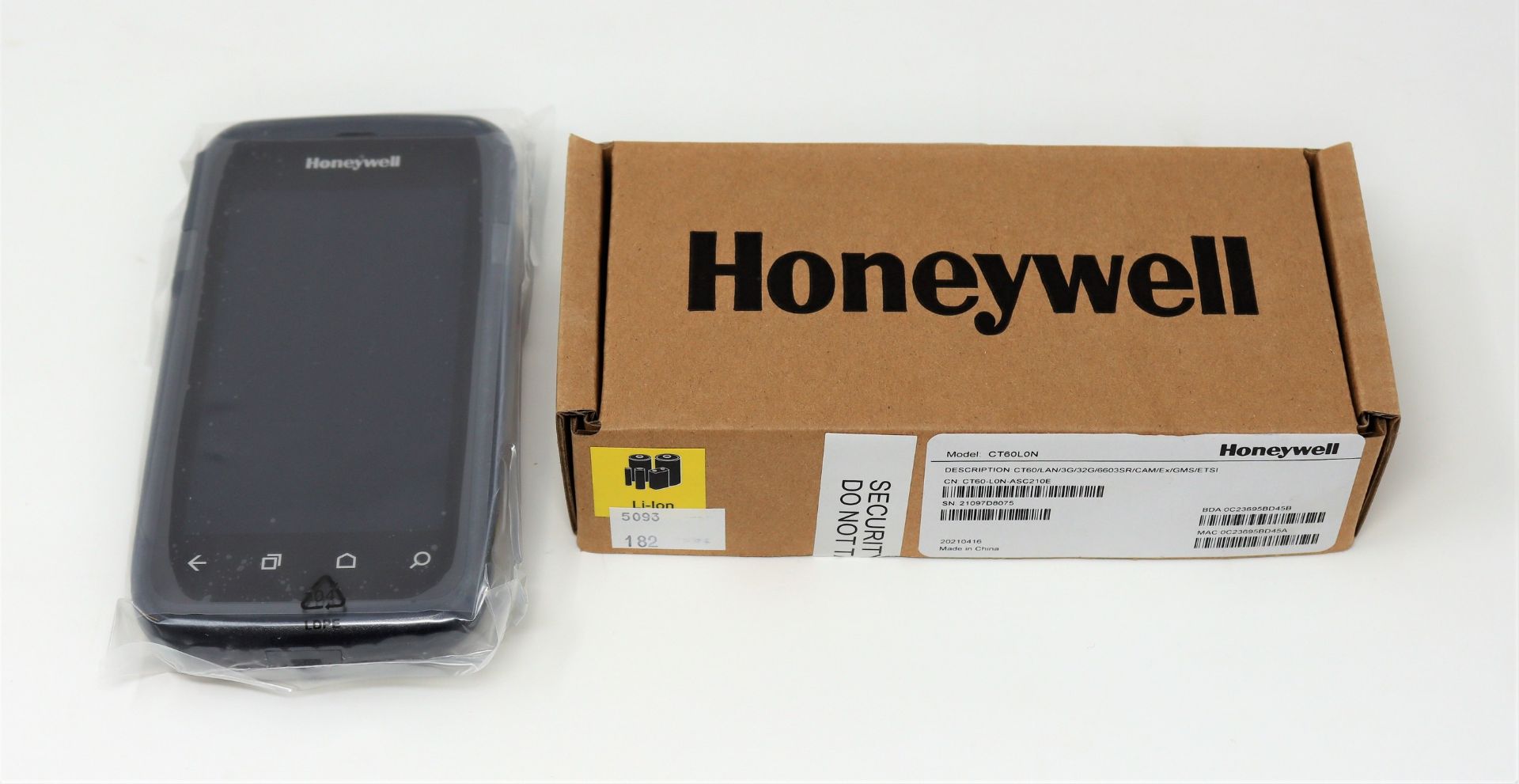 A boxed as new Honeywell Dolphin CT60 Mobile Computer with battery included (P/N: CT60-L0N-