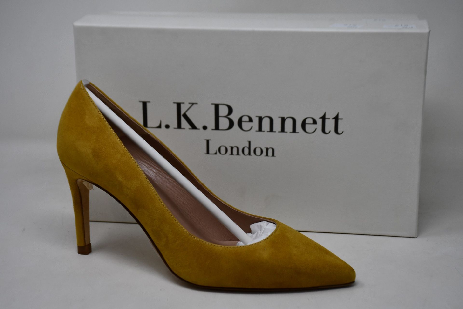 A pair of as new L.K.Bennett Floret shoes yellow suede (EU 36 - RRP £229).