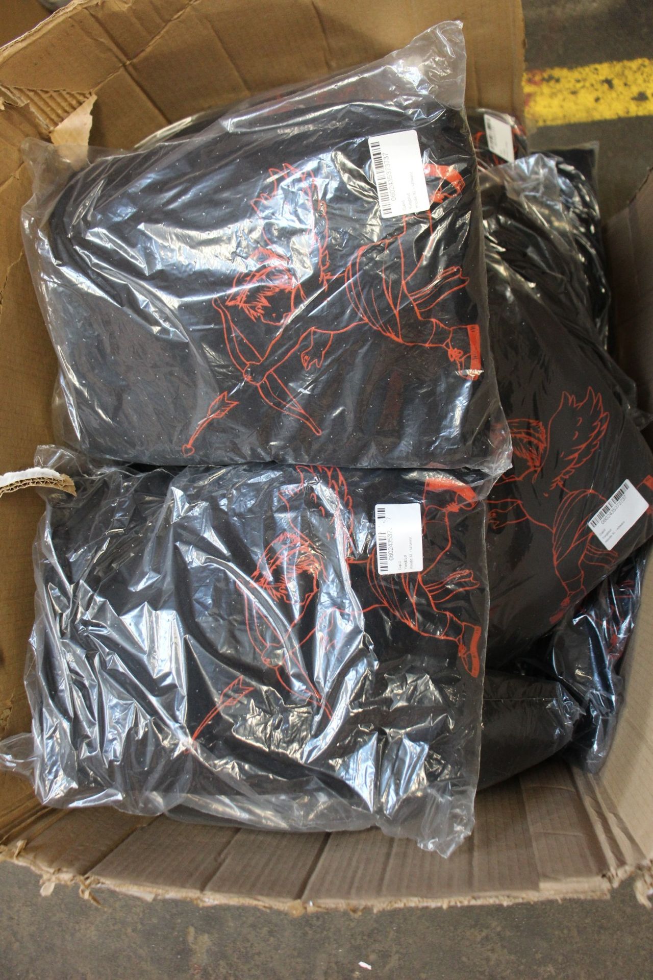 A quantity of as new Yungblud Cupid hoodies in black (All XL - 24 items).