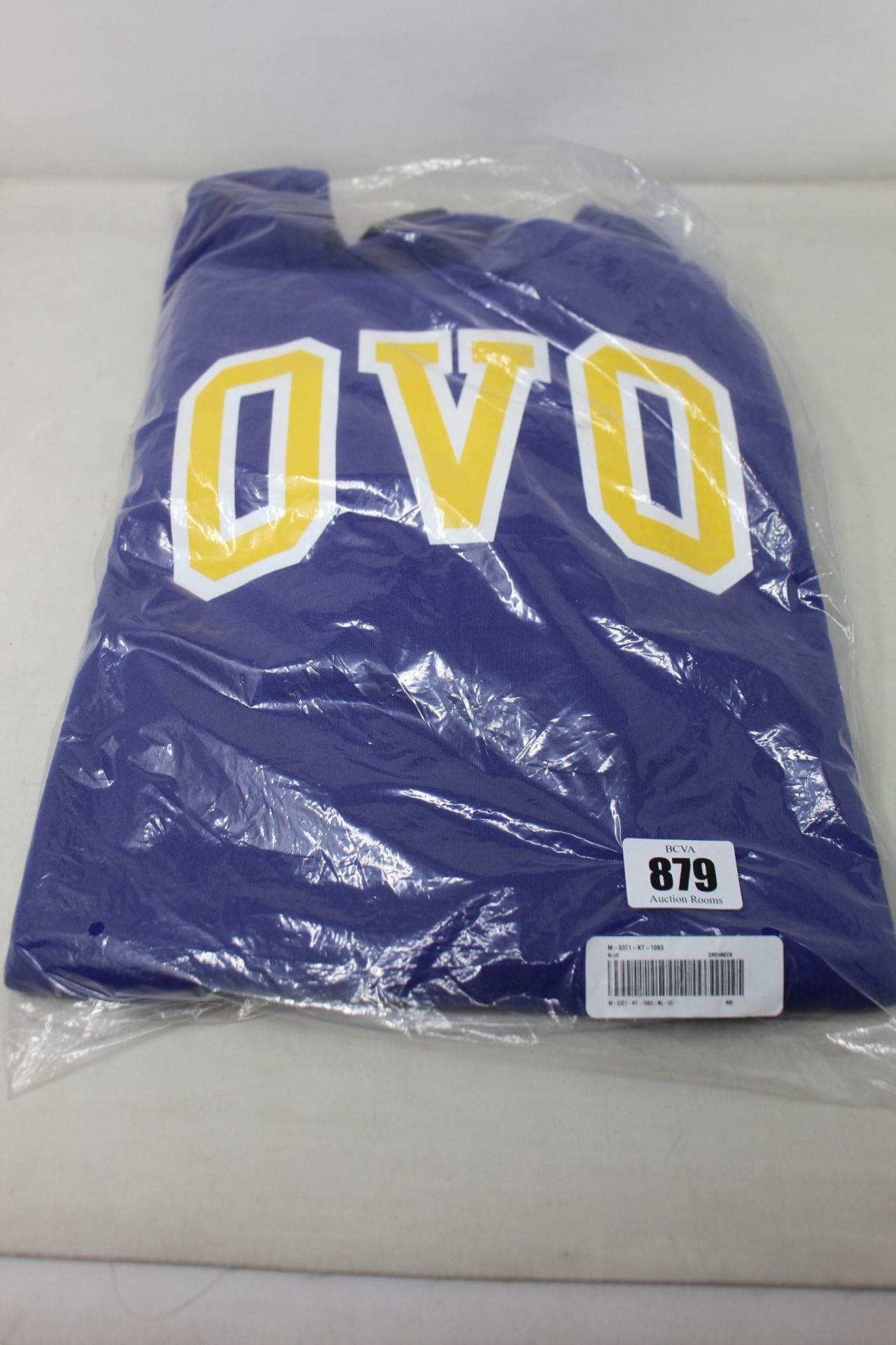 An as new OVO crewneck sweatshirt in blue (M).