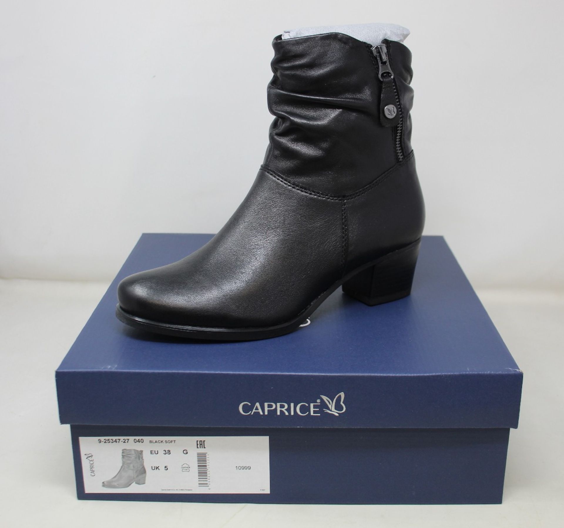 Twelve pairs of as new Caprice boots (Assorted sizes).