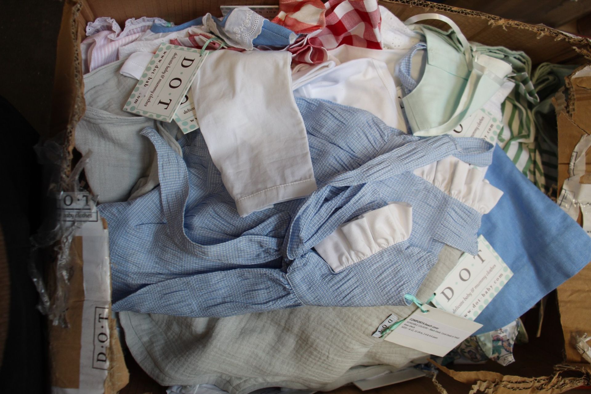 A quantity of infants assorted as new D.O.T. Delicate Baby and Mother clothing items (