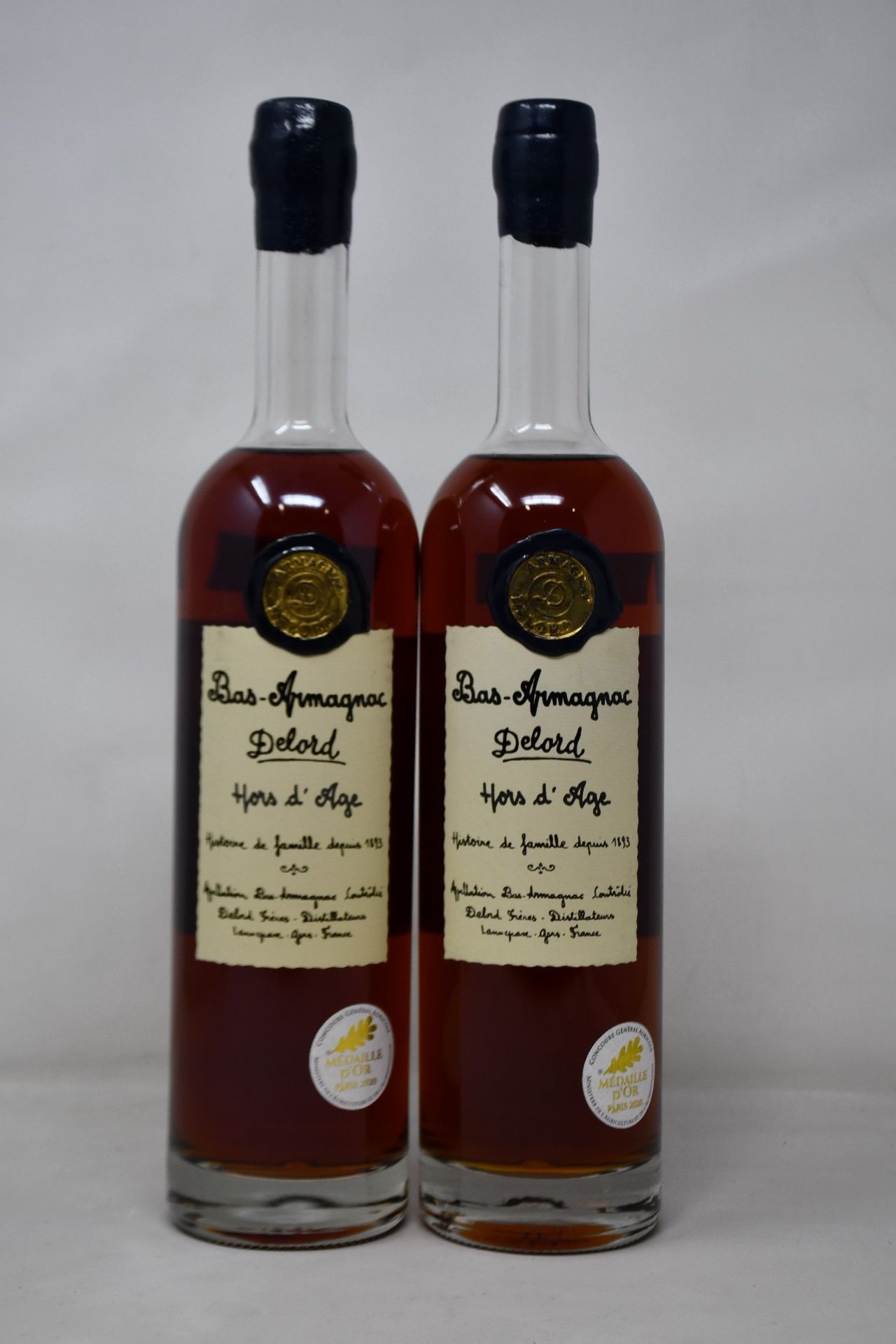 Four bottles of Bas-Armagnac Delord 1893 (700ml) (Over 18s only).