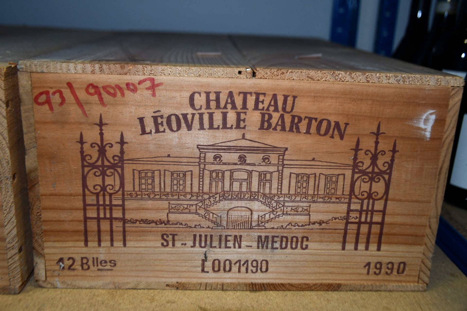 An unopened case of 1990 Chateau Leoville BartonSt Julien-Medo (12 bottles) (Over 18s only).