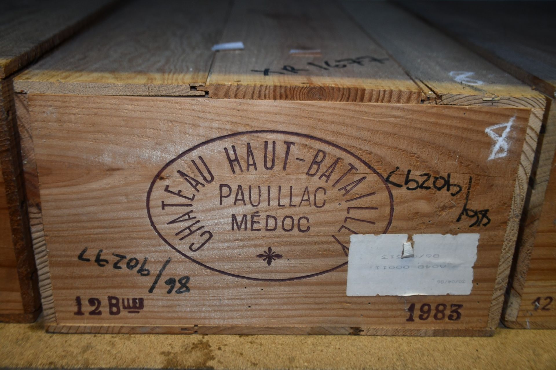 An unopened case of 1983 Chateau Haut Batailly Pavullac Medoc (12 bottles) (Over 18s only).