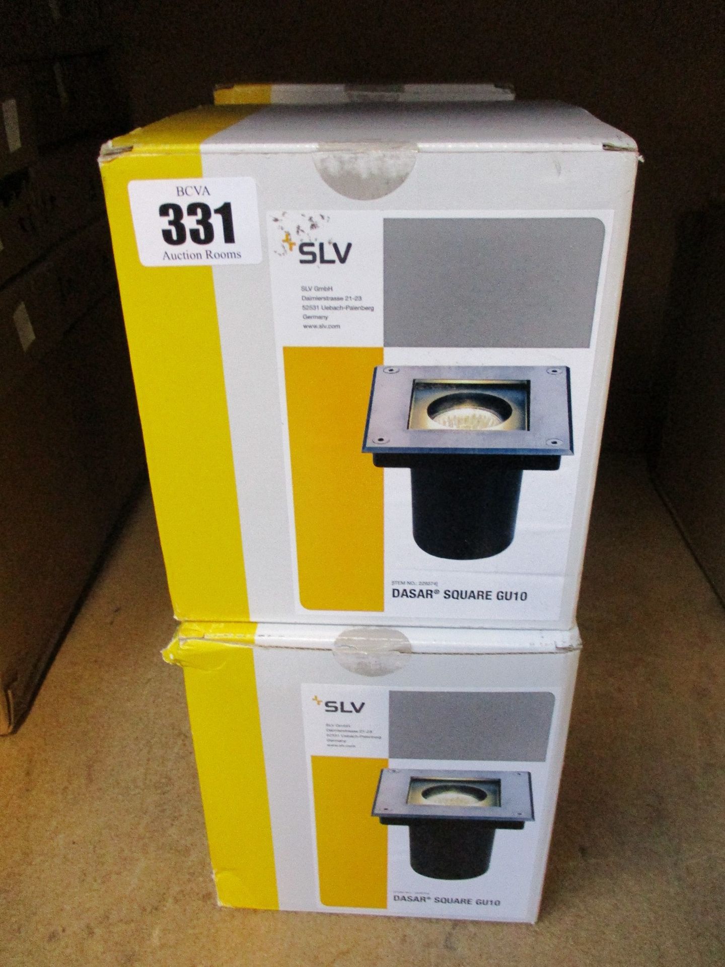 Four boxed as new SLV Dasar Square GU10 Outdoor Recessed Lights (229374).