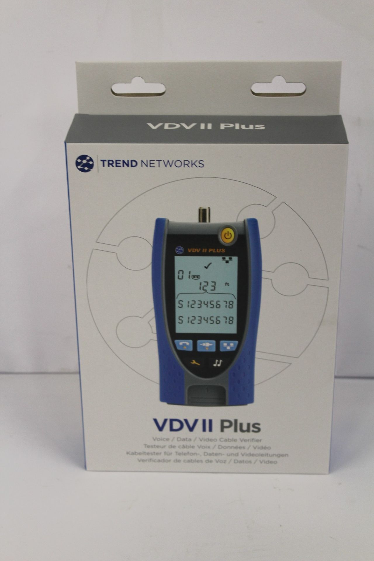 A boxed as new Trend Networks VDVII Plus voice/data/cable verifier (EAN: 783250764853).