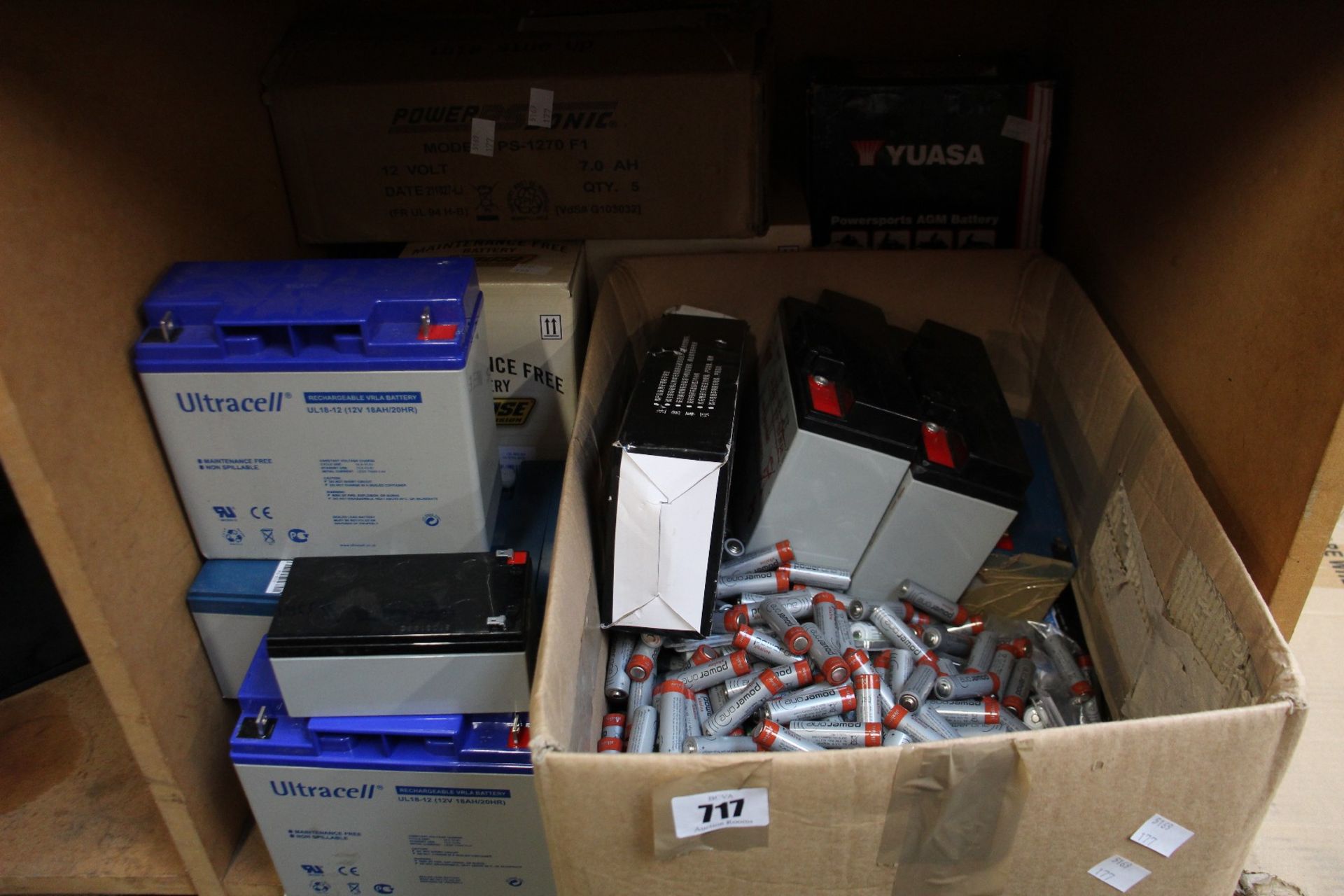 A quantity of miscellaneous batteries and related.