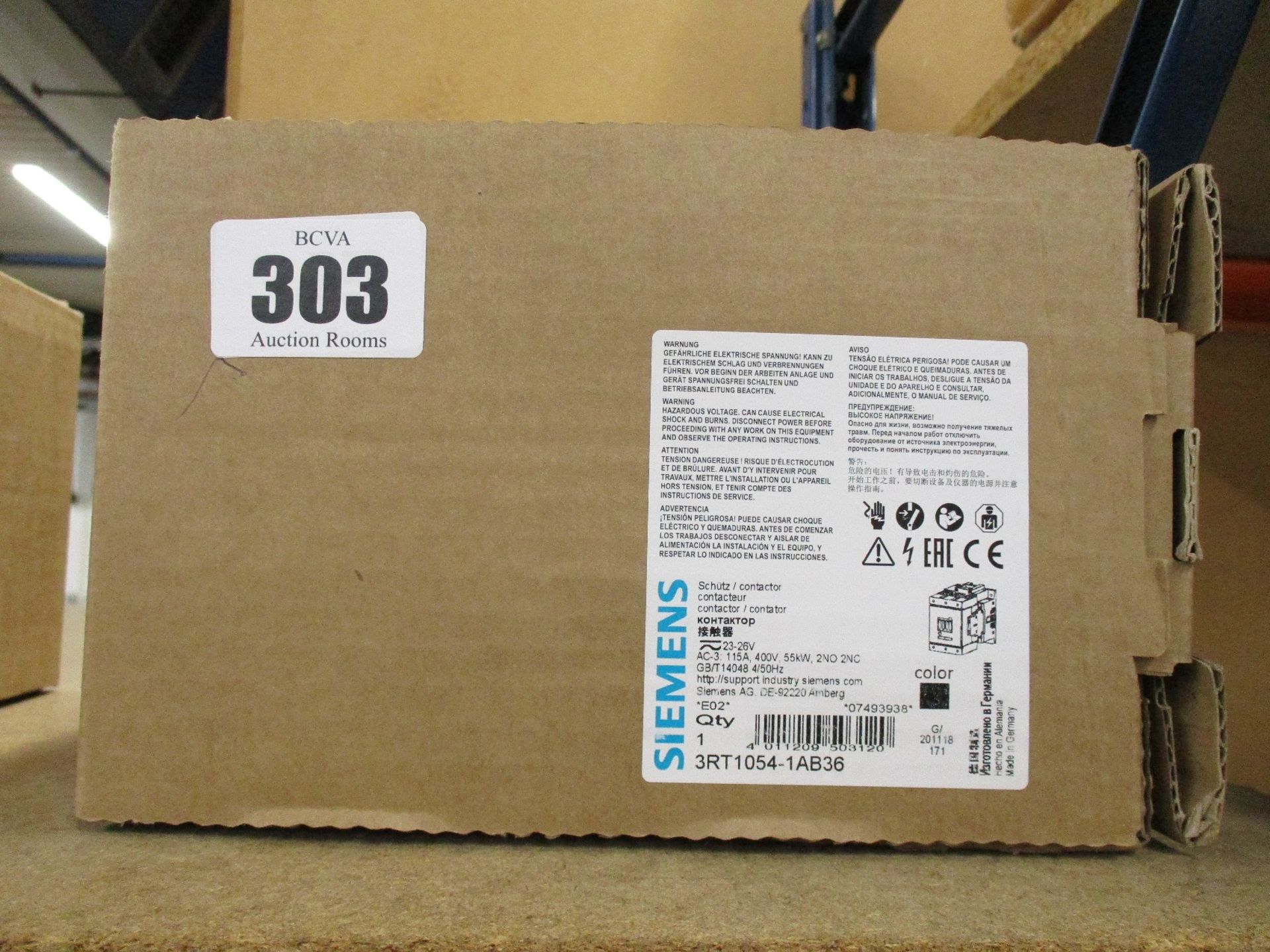 A boxed as new Siemens 3RT1054-1AB36 Electrical Contactor.