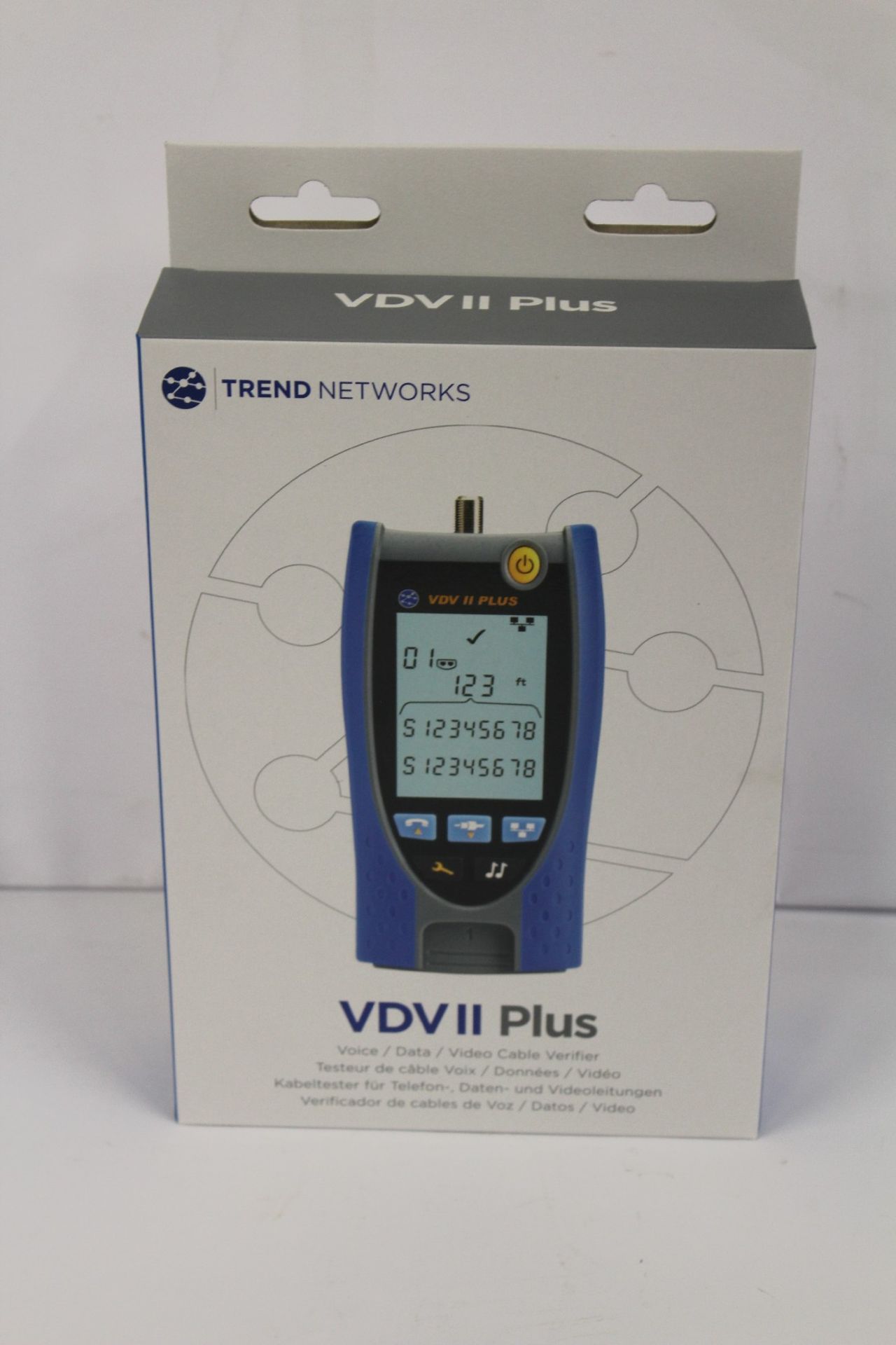 A boxed as new Trend Networks VDVII Plus voice/data/cable verifier (EAN: 783250764853).